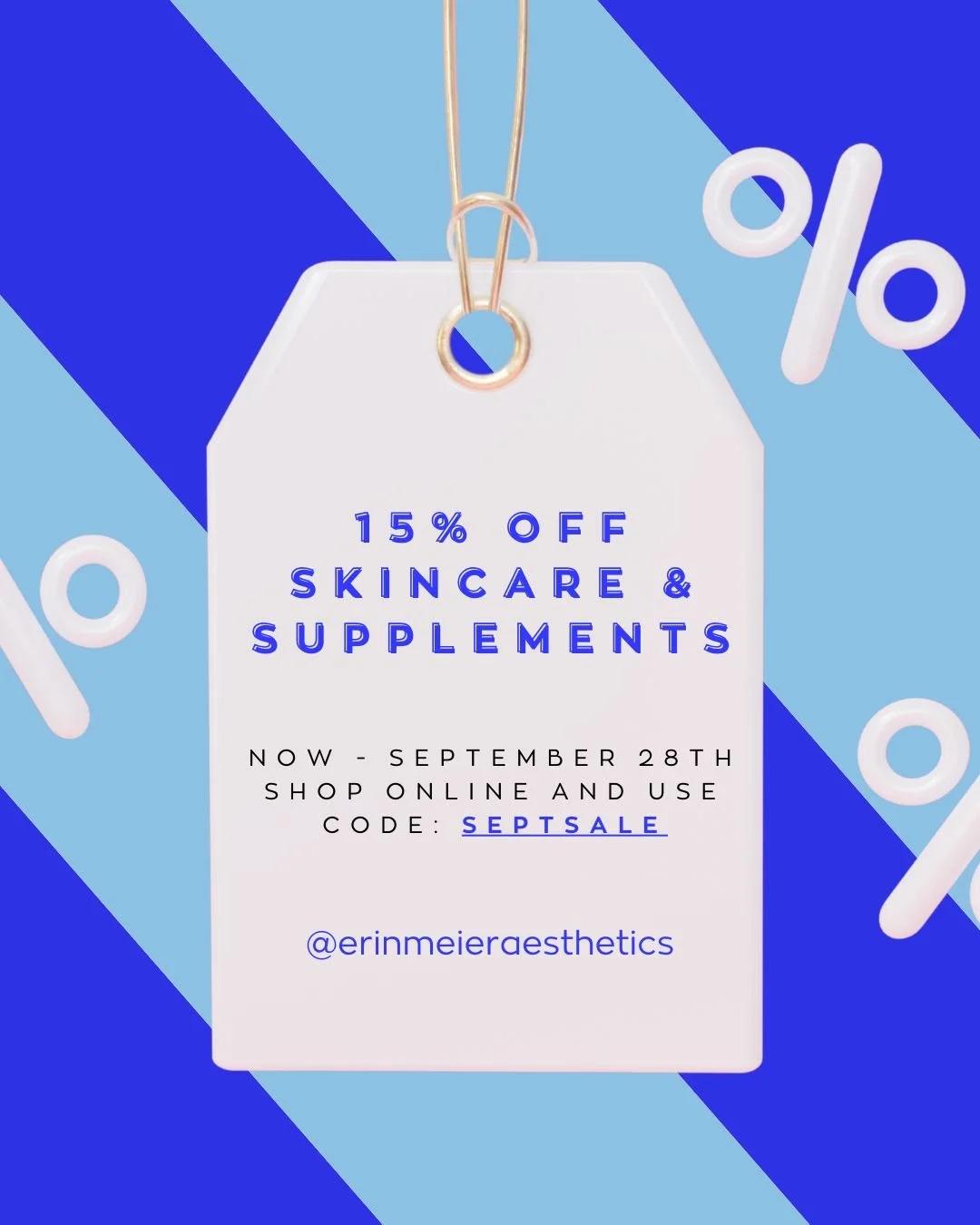 You deserve a little self-care this season. 💖 Treat yourself to a restocked skincare routine or finally try that product you've had your eye on!

Get 15% off ALL Skin Care and Supplements in person and on my website with the code: SEPTSALE.

🔹Epion