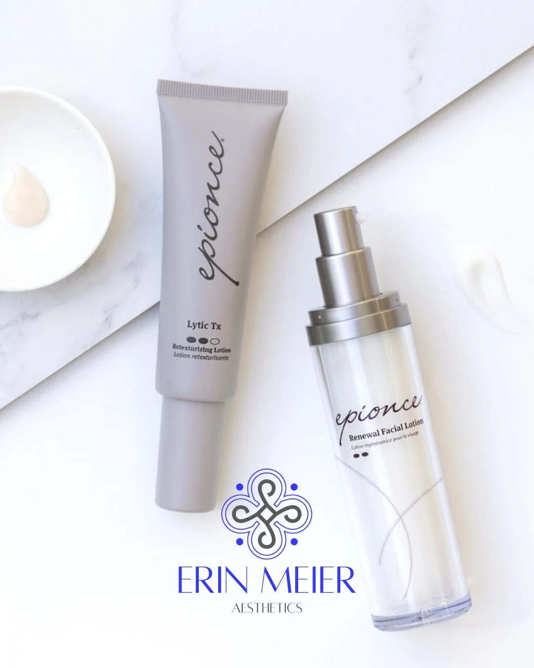 Meet your new power couple from @epionce: Lytic Tx and Renewal Facial Lotion.
The pair works in perfect harmony. The Lytic Tx actively refines your texture and promotes skin clarity, while the Renewal Facial Lotion provides the essential, lightweigh