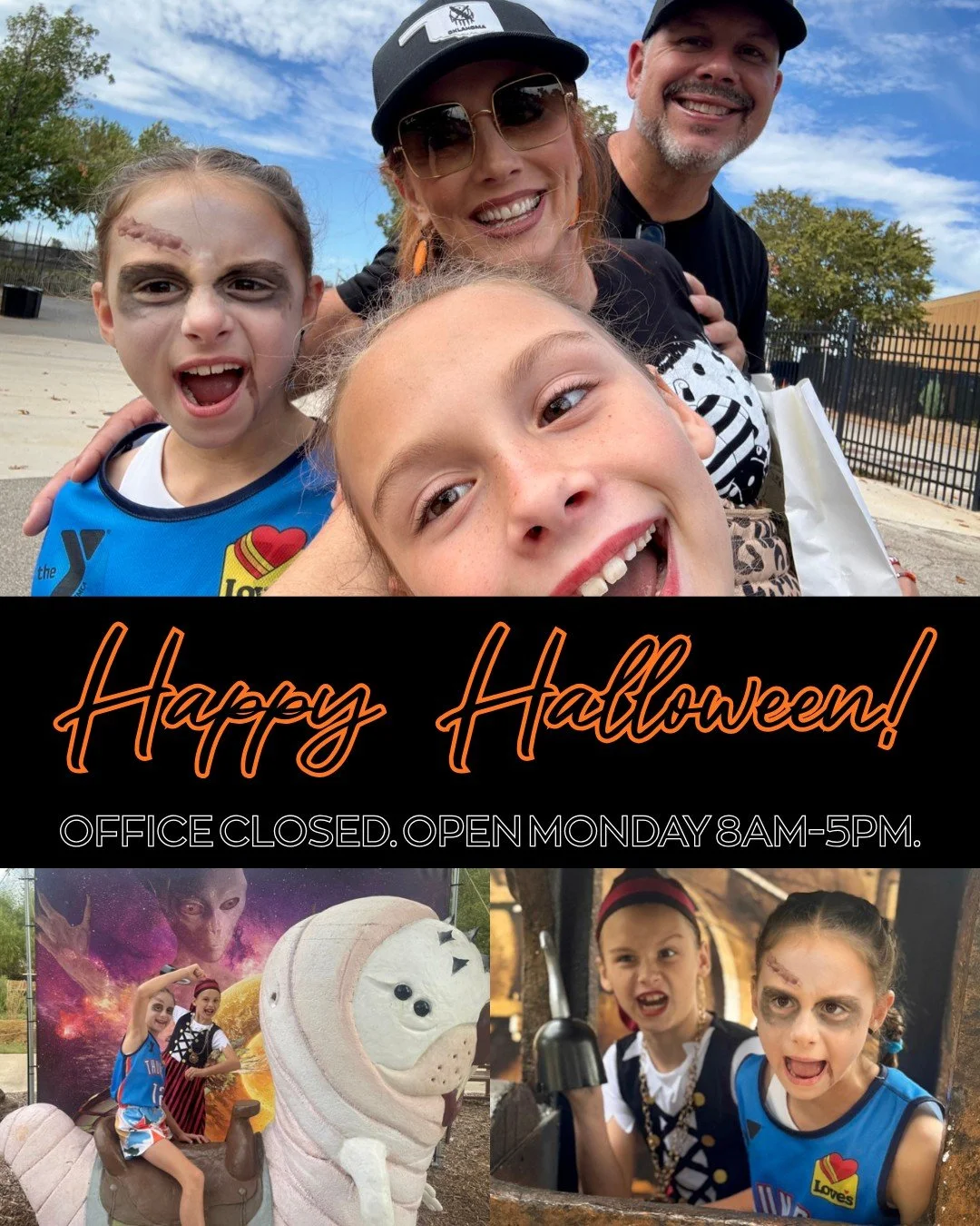 🎃 Happy Halloween from the Meier Family! 👻
My girls nailed their looks this year! Say hello to our Zombie Basketball Player and the fiercest Pirate on the high seas! 🏴‍☠️🏀🧟‍♂️
Wishing everyone a safe, spooky, and fun Halloween tonight!