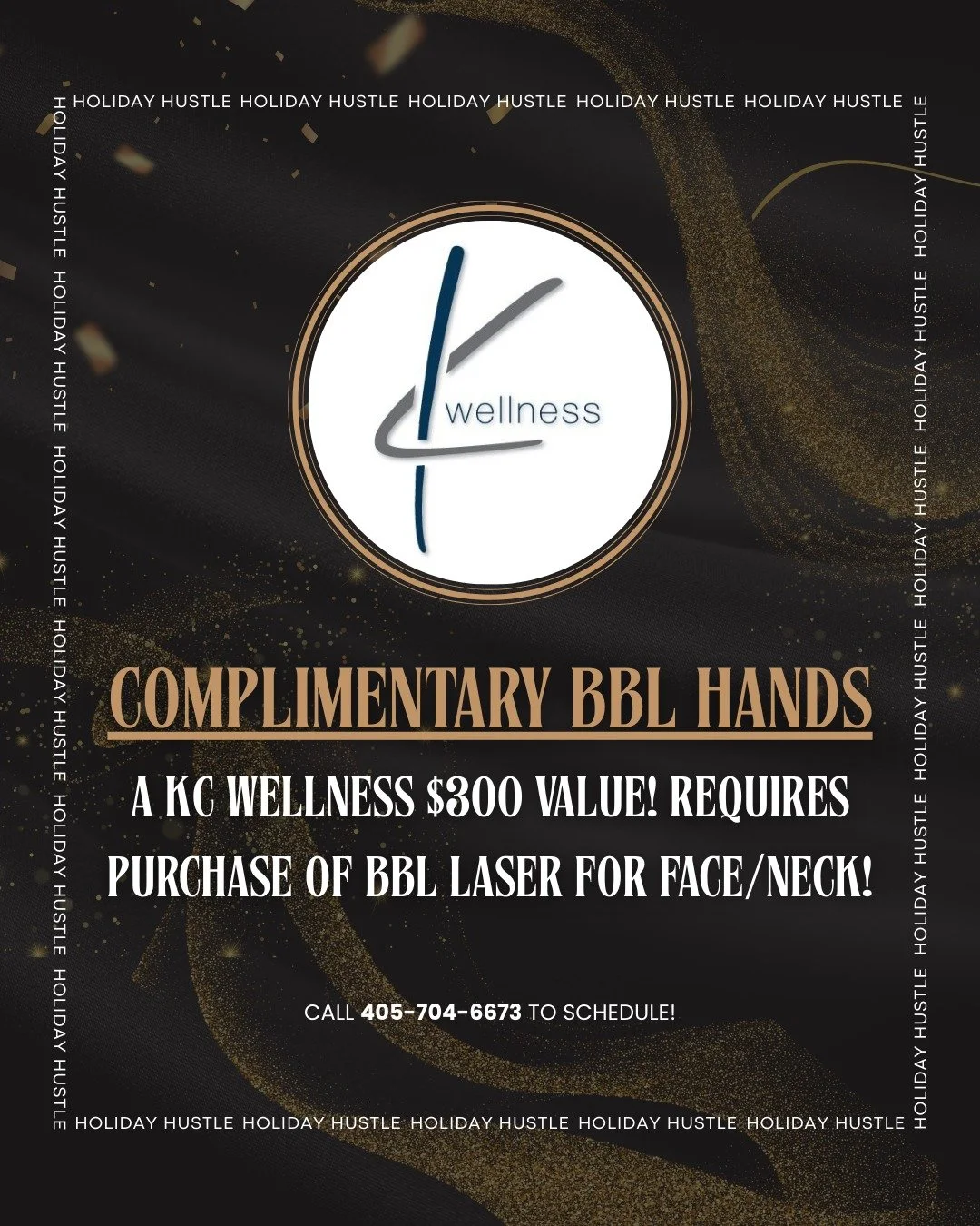 ✨ HOLIDAY HUSTLE DEAL DROP! ✨

We&rsquo;ve partnered with @kcwellnessokc to bring you the ultimate glow-up gift.

💎 The Deal: Book a KC Wellness BBL Face &amp; Neck treatment.
🎁 The Gift: Get BBL Hands for FREE!!!
🤑 The Savings: A $300 Value!

Don