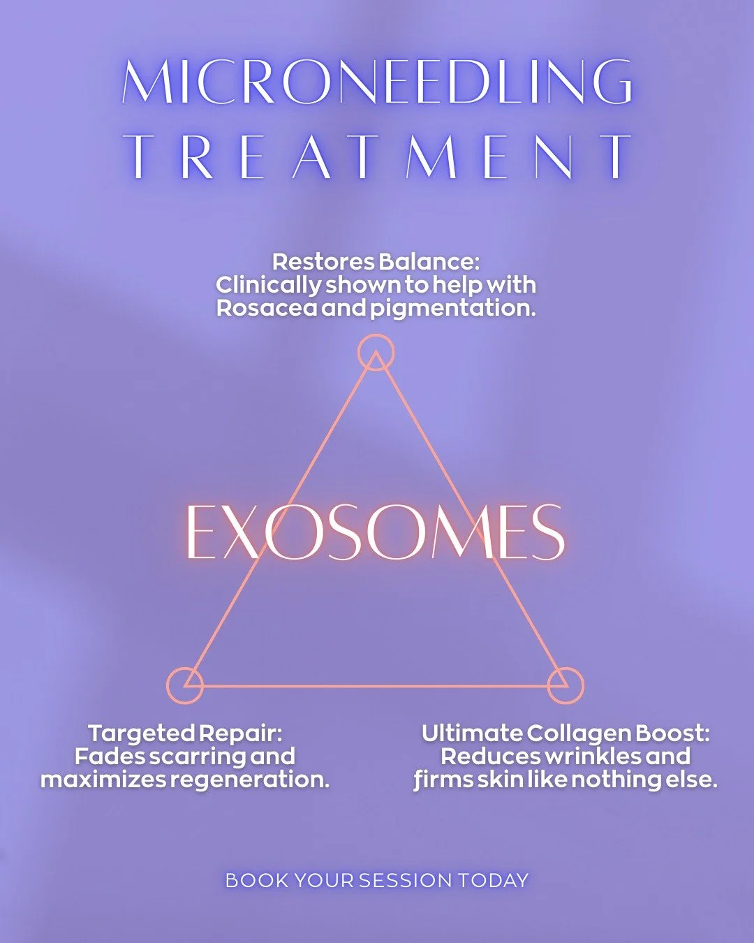 👑 The MVP of Microneedling: Exosomes

If you are looking for the ultimate upgrade for your skin, this is it!

Exosomes represent the future of skin regeneration. They work at a cellular level to carry powerful growth factors exactly where your skin 