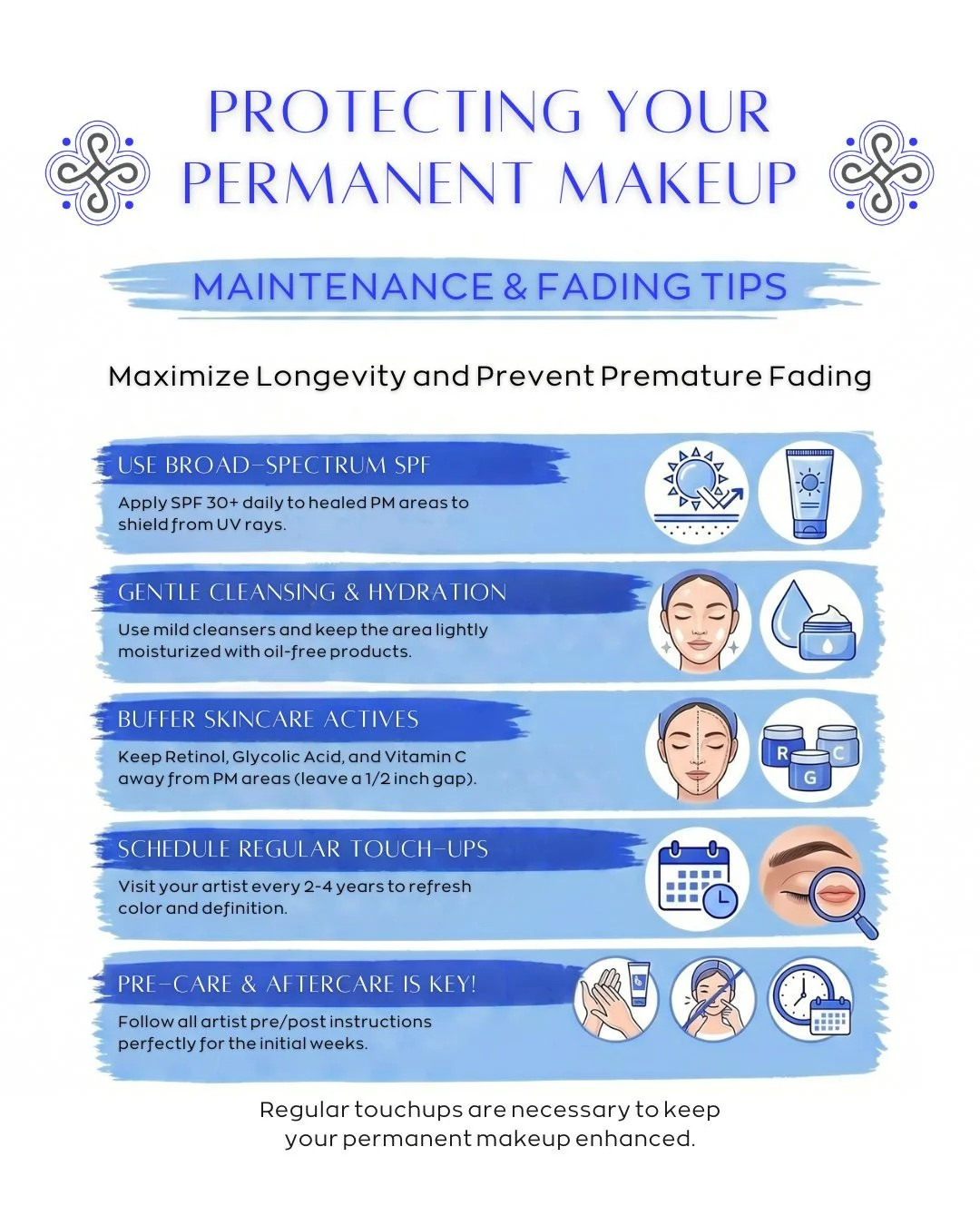 Protecting your results starts the moment you leave my chair! Permanent makeup is a game-changer for your daily routine, but how you treat your skin afterward determines how long those colors stay crisp and vibrant.

If you want to keep your brows, l