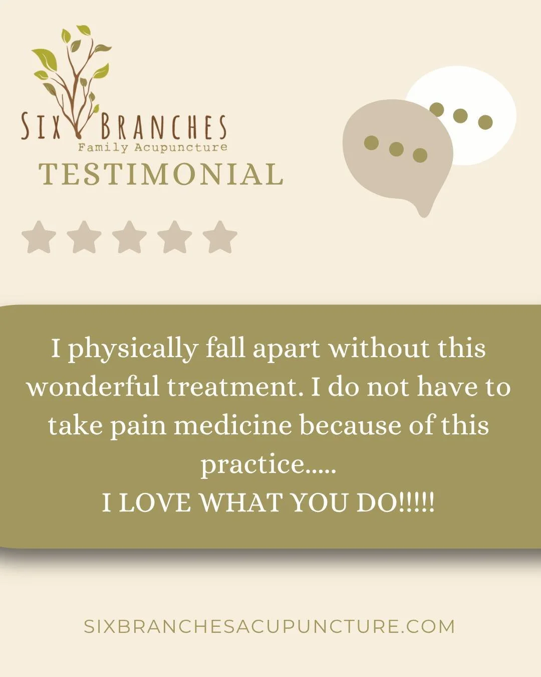 We love what we do too, and we love our patient testimonials! 💜🎉🌟