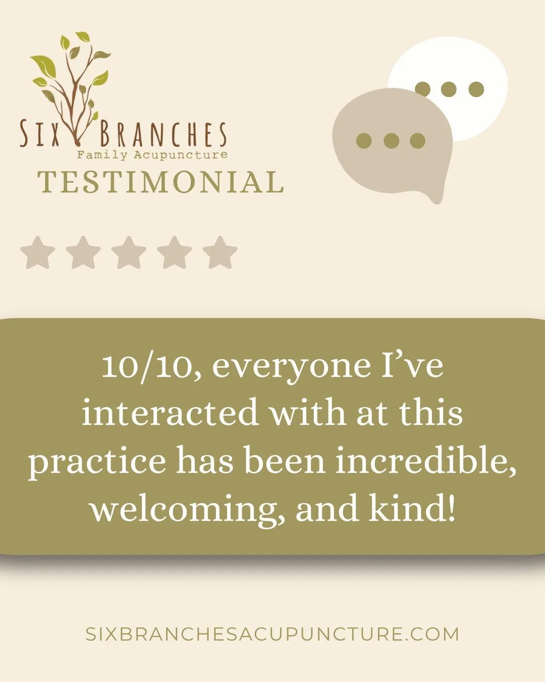 💚 We love our patients! 💚

This patient testimonial caption reads:
&quot;10/10, everyone I've interacted with at this practice has been incredible, welcoming, and kind!&quot;

If you've been looking for a friendly and welcoming practice, get in tou