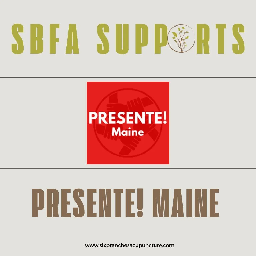Six Branches is happy to support Presente! Maine this month.

Presente! Maine (@presentemaine ) is a grassroots, mutual aid organization by and for displaced and dispossessed Afro/Indigenous-Latines in Maine. Within their community, they co-design an