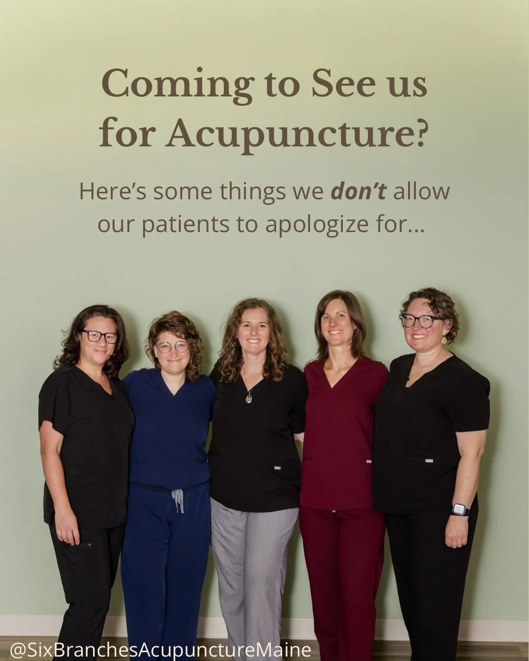 Consider this an official reminder from us...

You do not need to apologize for being human!

Being late for your appointment... different story 😜 

Please know that when it comes to taking care of you and carrying out your treatment, we are not her