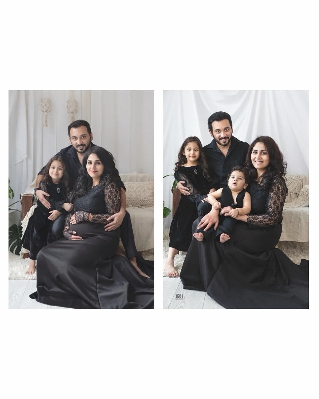 The same frame, a year apart — proof that love only grows deeper with time 🖤 
.
.
@wondersbythememorytrunk
📍The Memory Trunk Studio, Jammu
#babyshoots #familyphotographer #kidsphotography  #thememorytrunk #innocencecaptured #babyphotomagic #