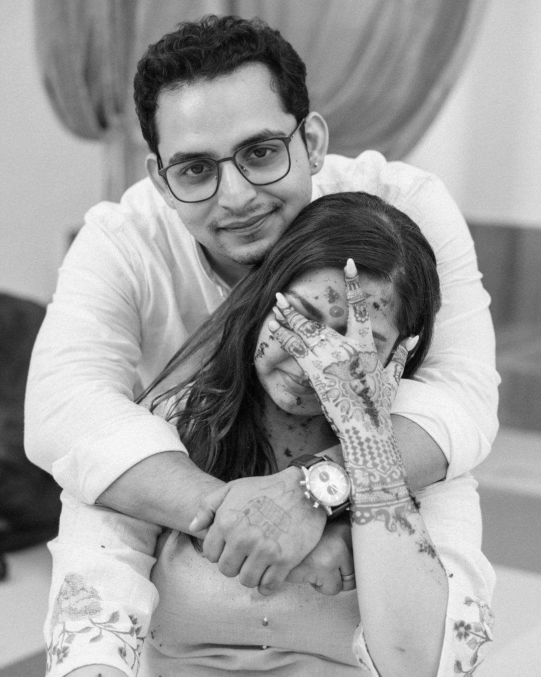 A morning wrapped in love &mdash; from her brother&rsquo;s teary eyes to her dog&rsquo;s quiet company 🌼
⠀⠀⠀⠀⠀⠀⠀⠀⠀
.
.
.
#thememorytrunk #wedmegood #weddingsutra #weddinginspiration #weddingphotography #realmoments #luxuryweddingphotographer #haldif