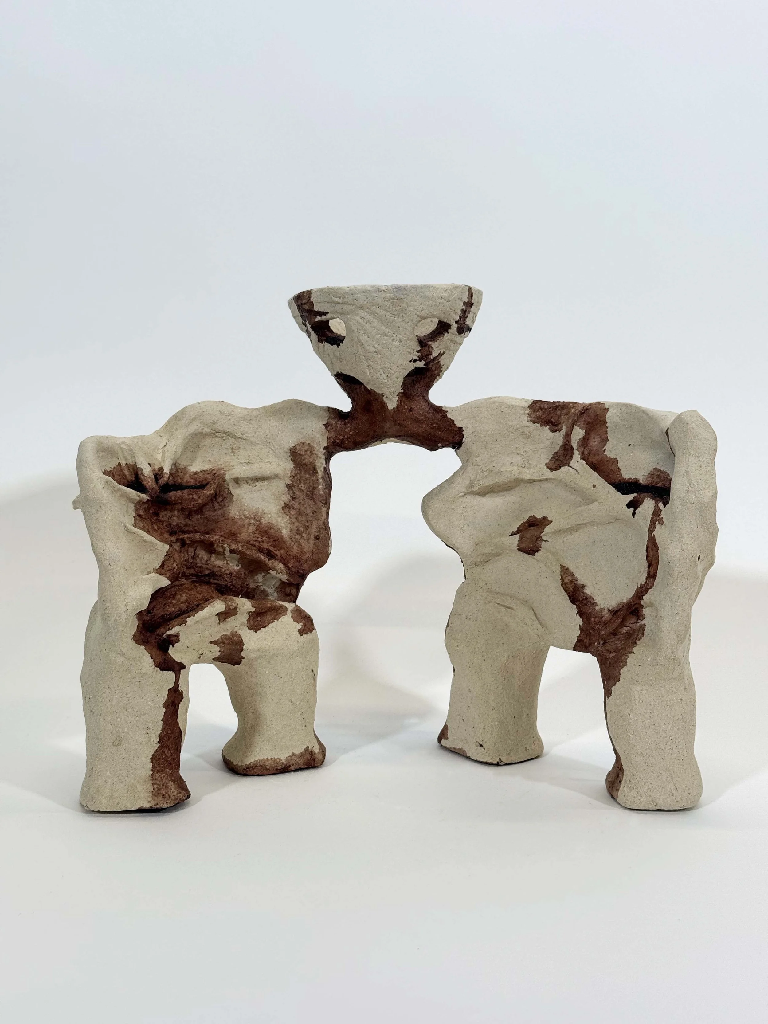 Untitled, Stoneware Clay with Menstrual Blood and Tobacco, 8.5 x 10.5 x 4.75 in, 2025.