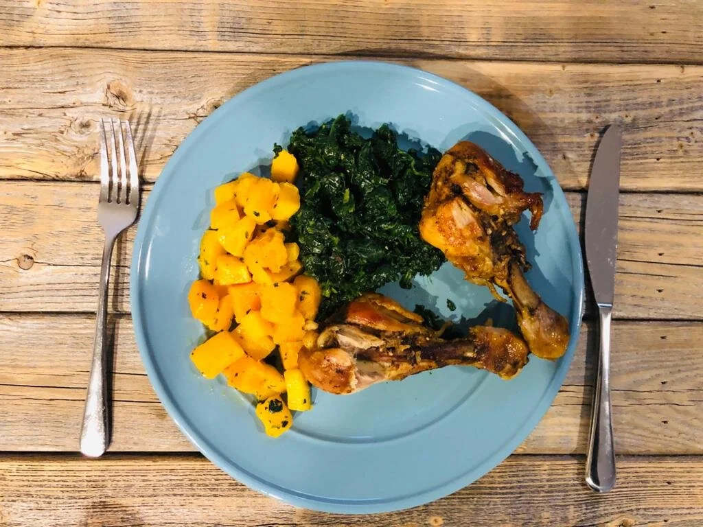 Sweet Potato, Chicken + Kale