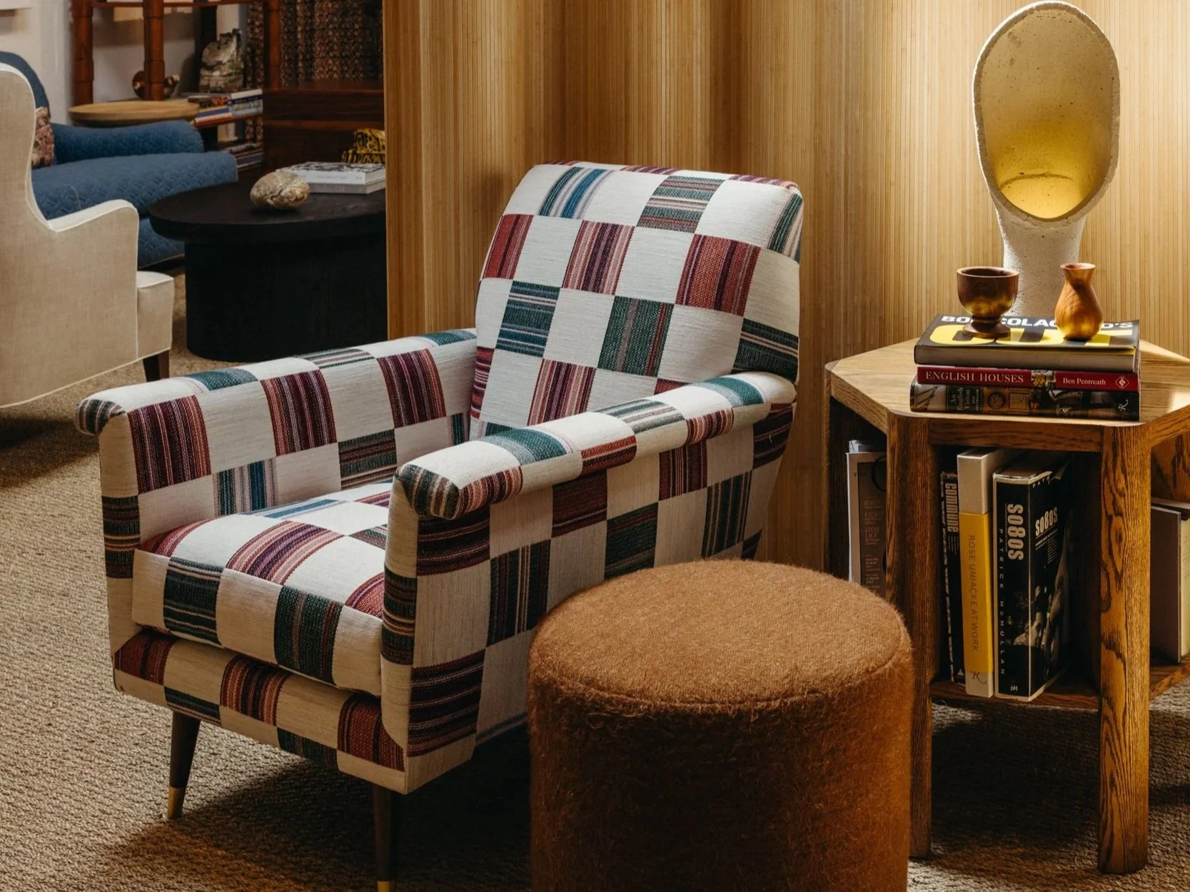 Jolly Club Chair, Patch in Madder