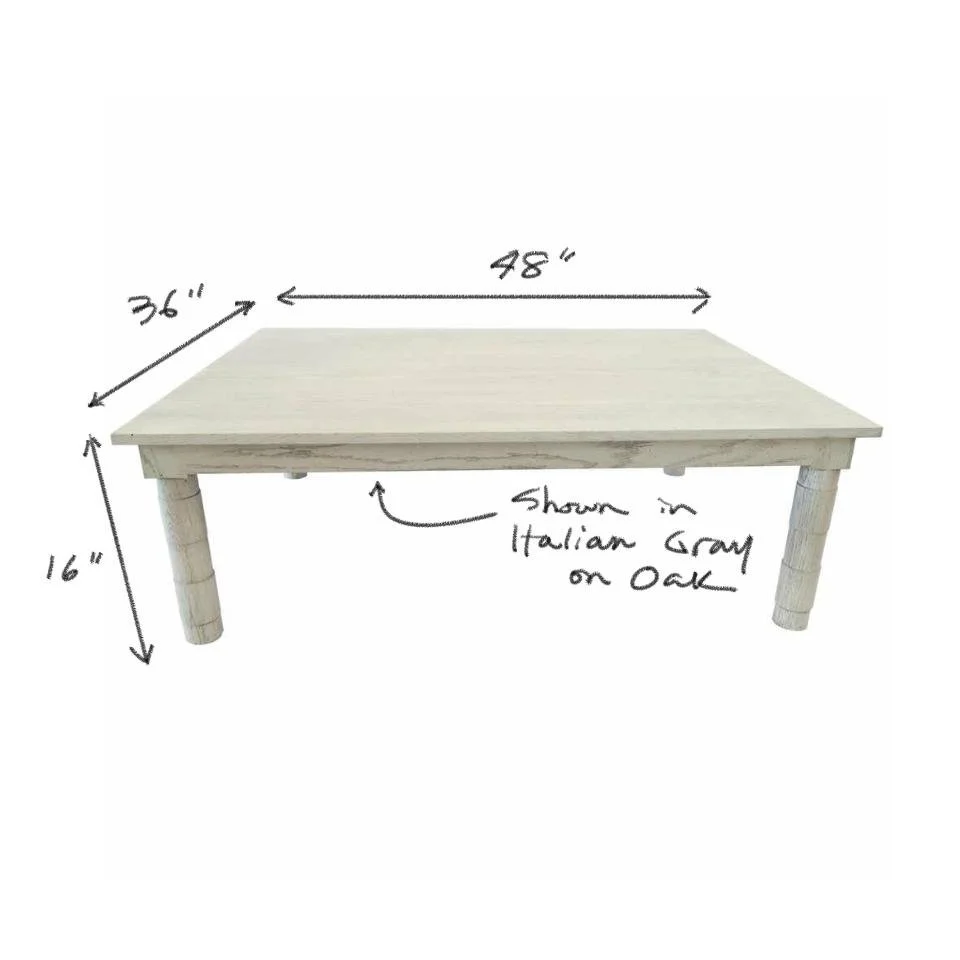 Martin & Brockett's Jenks Coffee Table, Transitional Turned Legs