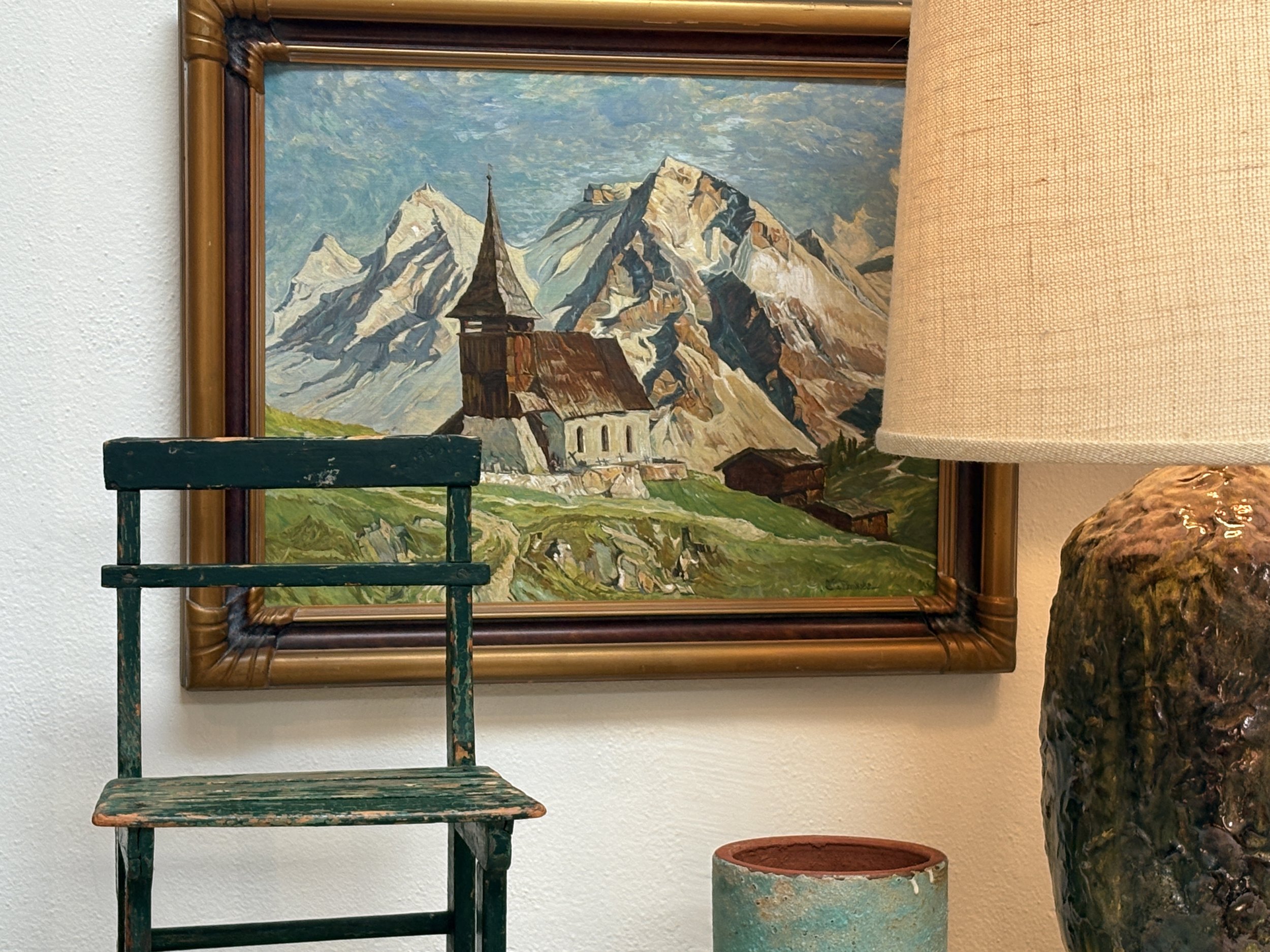 Church on The Mountain Top Painting
