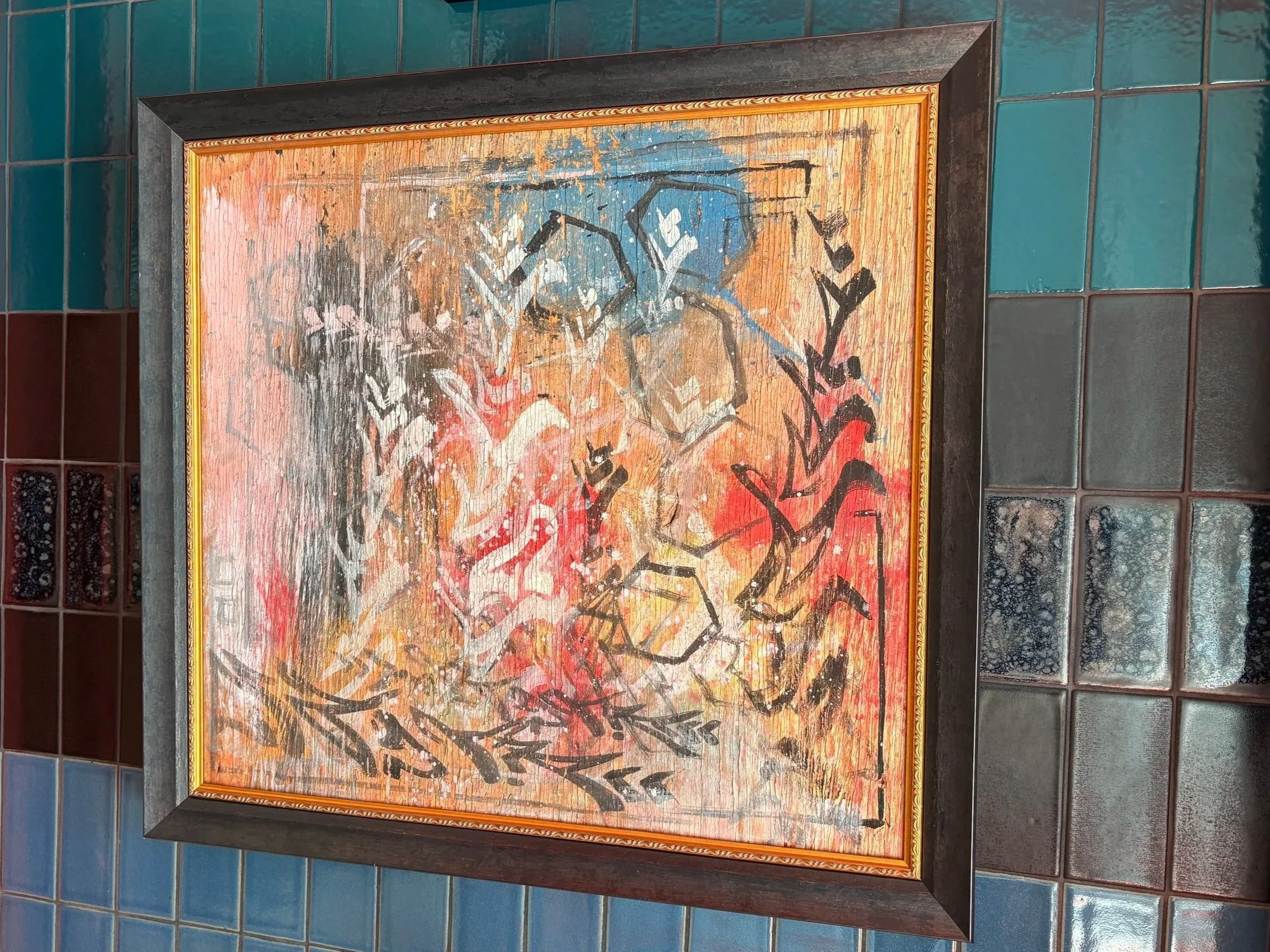 Found original painting on wood