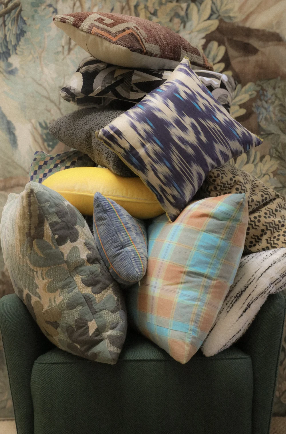 Citron Velvet Throw Pillow, In Stock — Martin Brockett