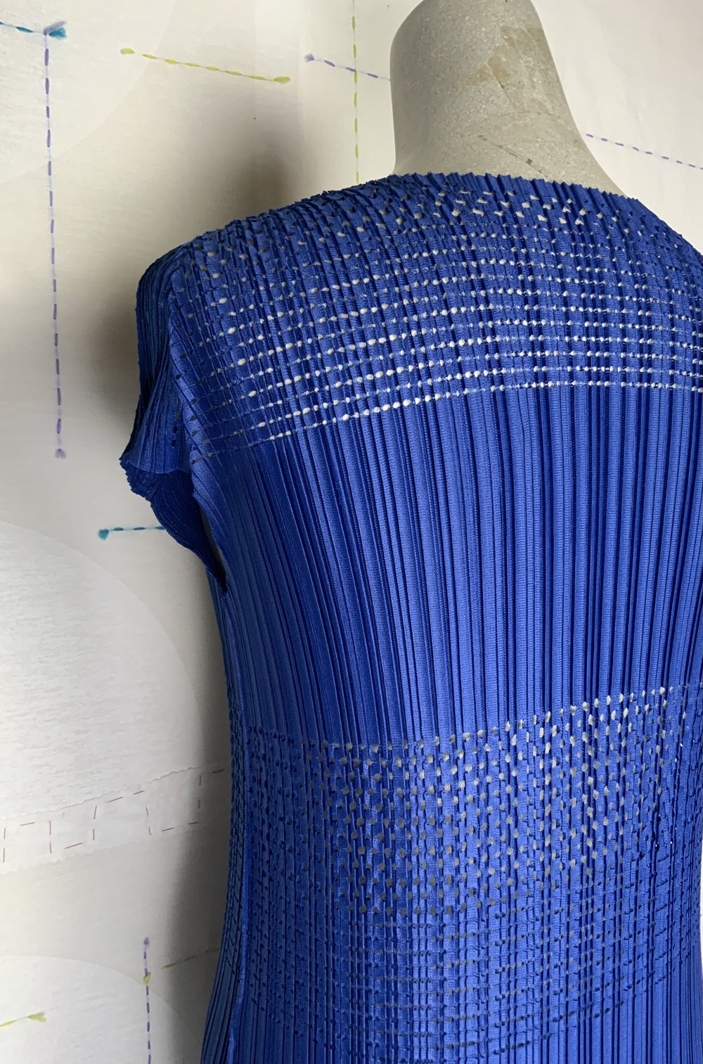 Pleats Please Issey Miyake, PP36-JH923, A-Poc Lagoon, dress, blue 72 — DISH