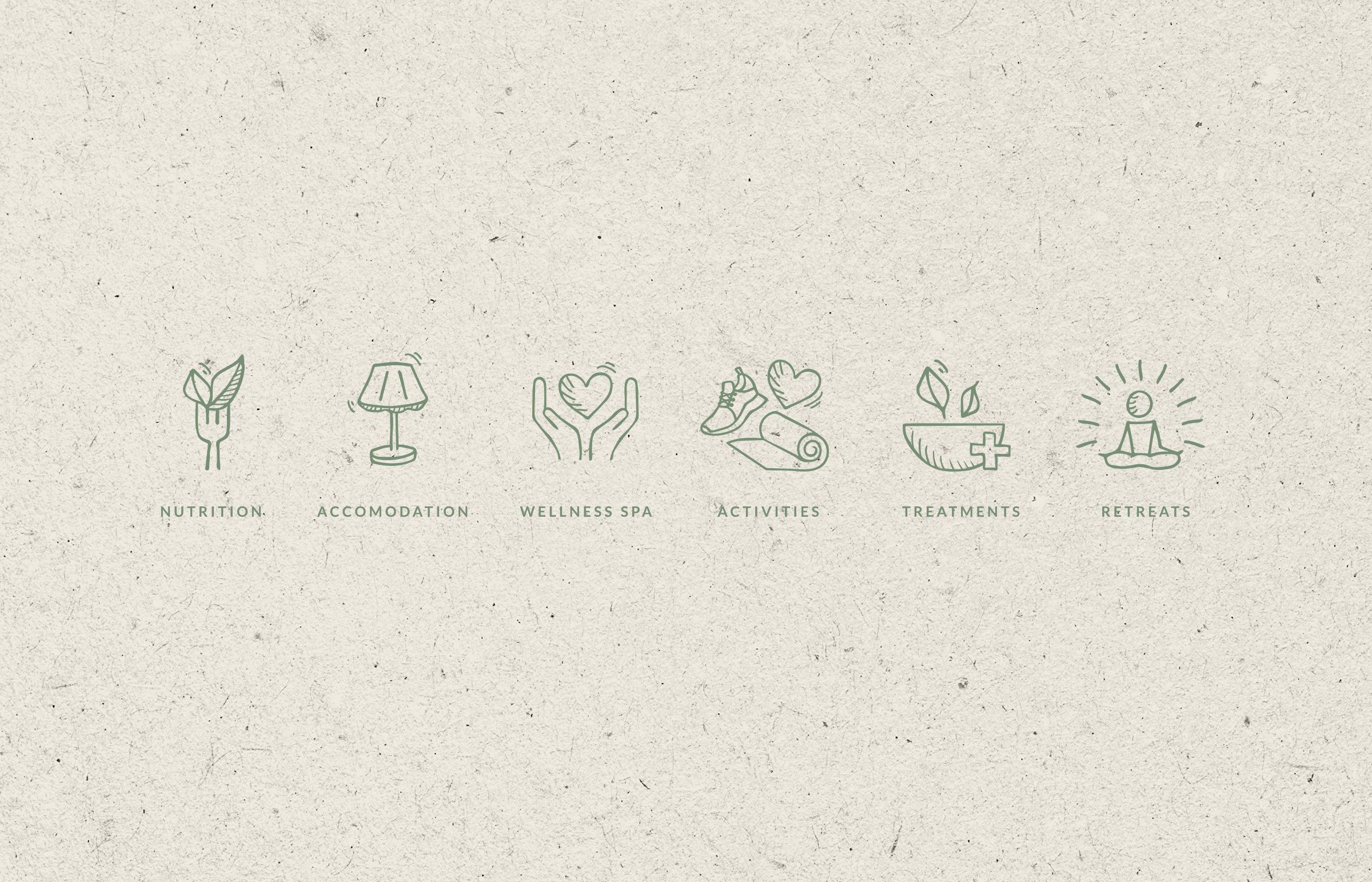 Iconography design for health retreat