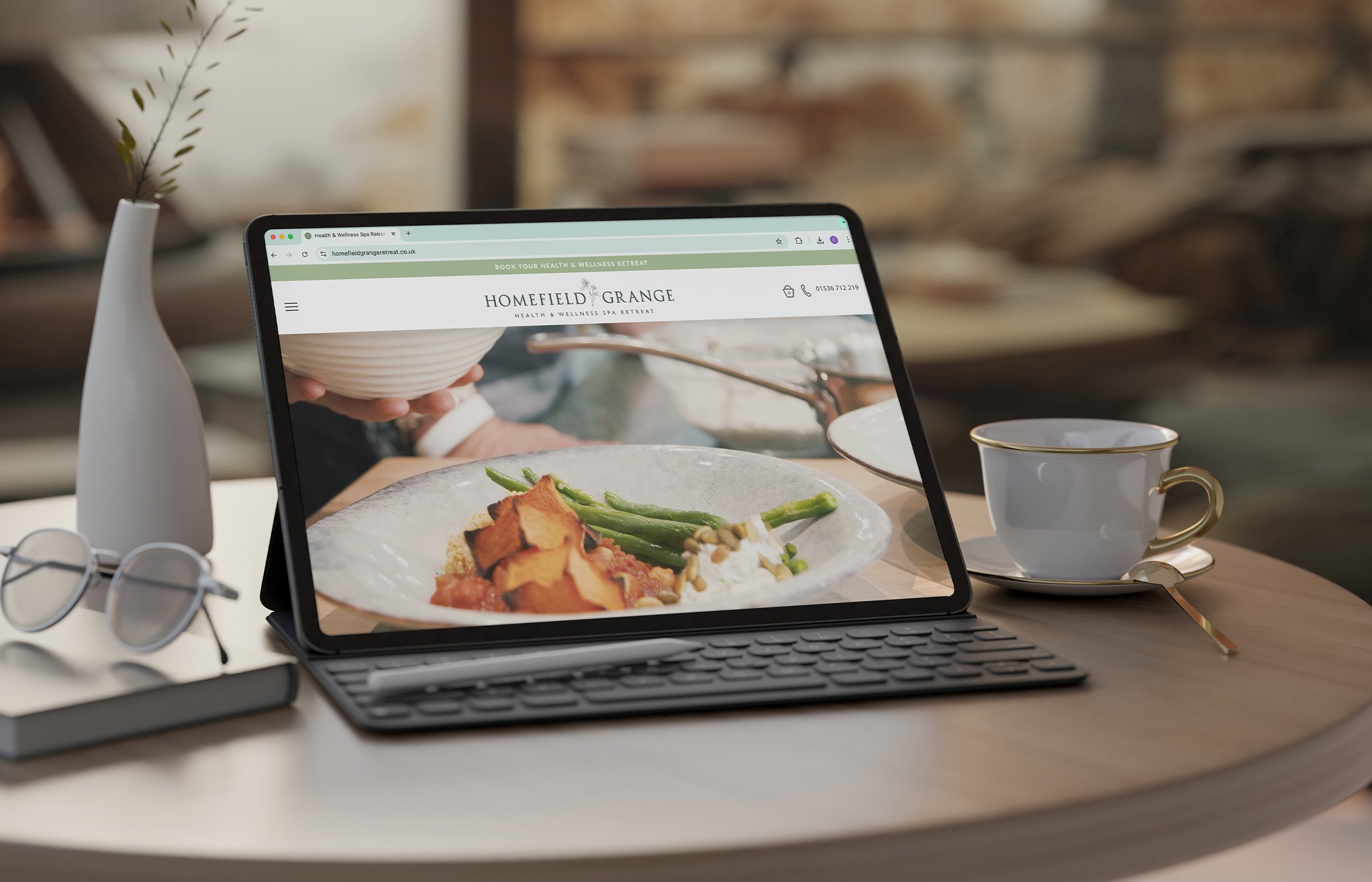 Homefield Grange Detox Retreat website design