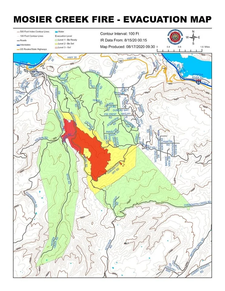 Mosier Creek Fire update 8-17-20, afternoon