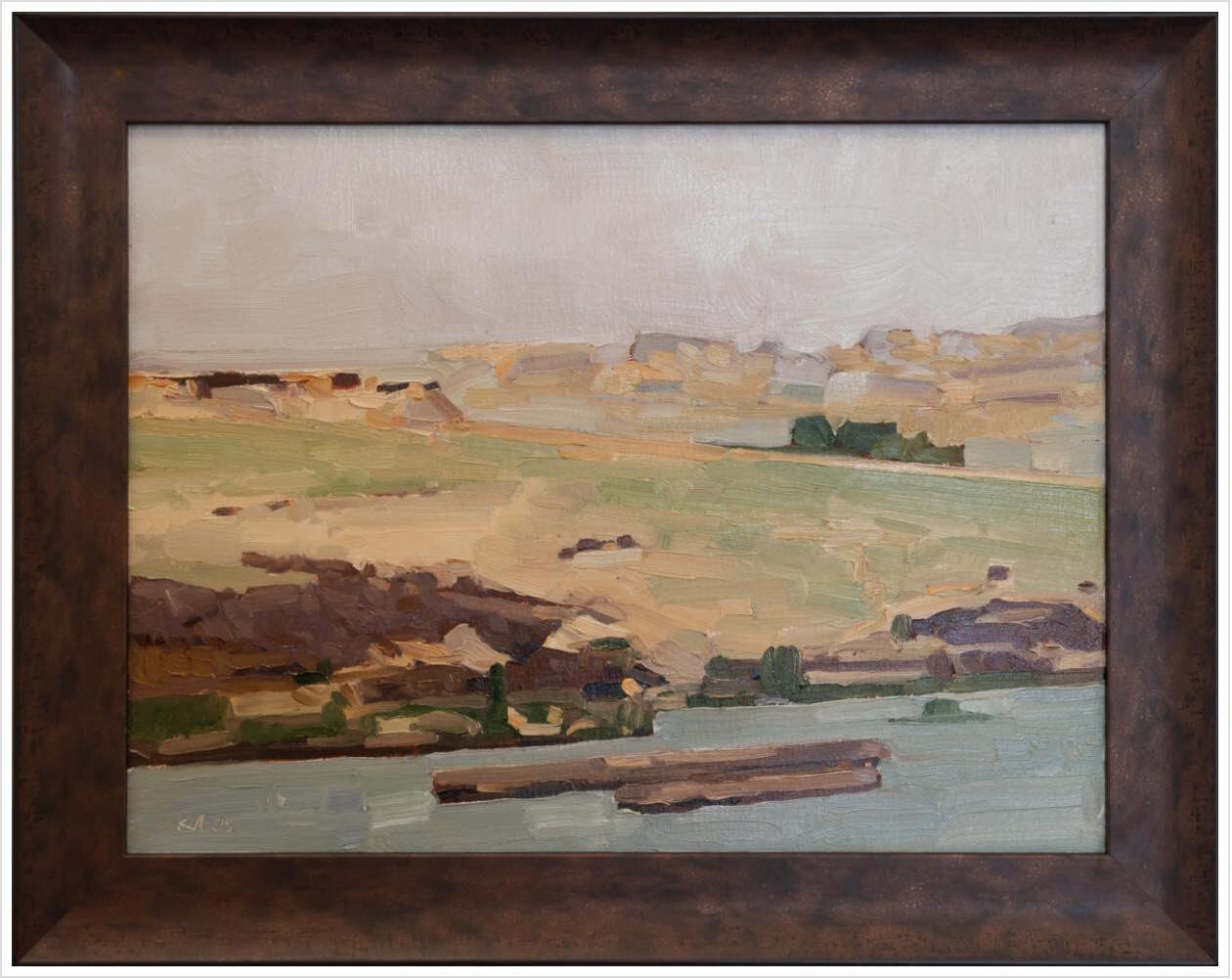 National Scenic Area Award: Ken Klos (Portland, OR), Bend at The Dalles, oil on canvas board, 12 x 16 Photo Credit: David Burbach photography