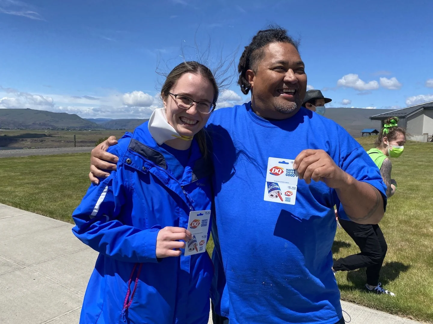 Pair crush it in Egg Toss to celebrate Nursing Care Week at Vet's Home