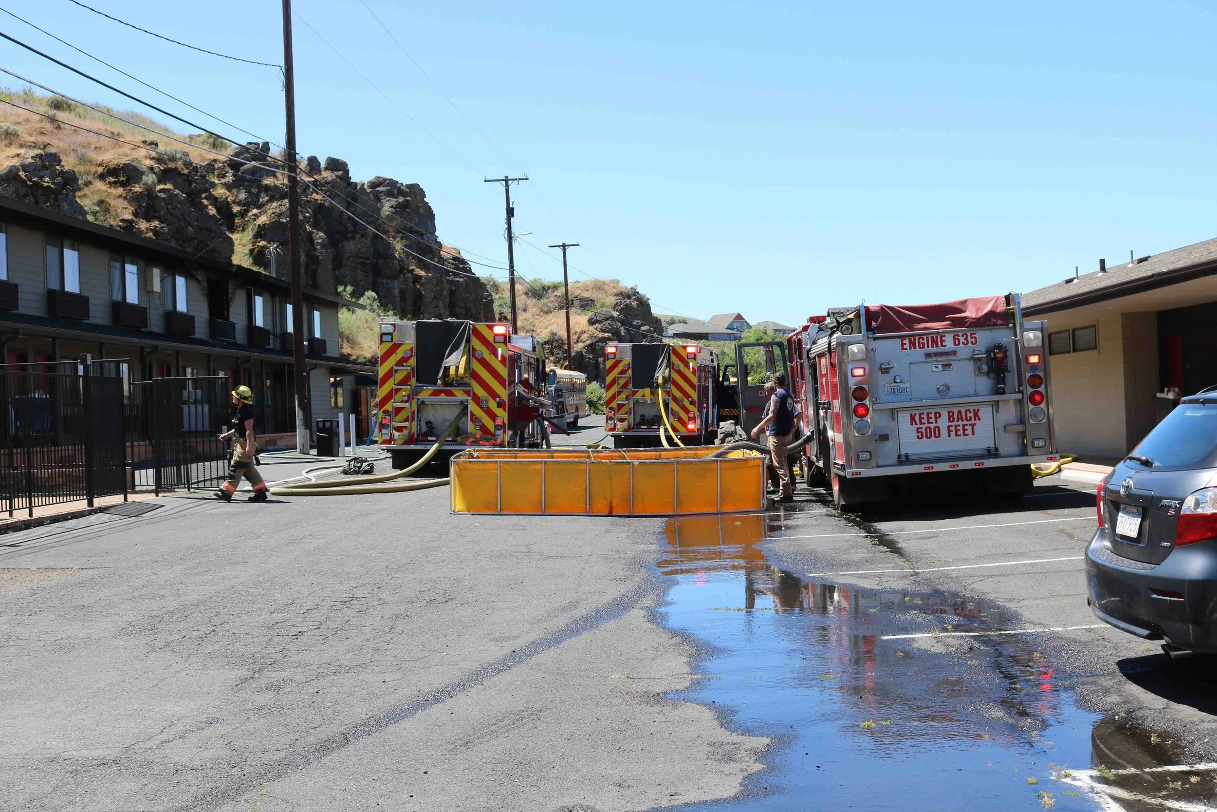 Structure Fire at Celilo Inn in The Dalles