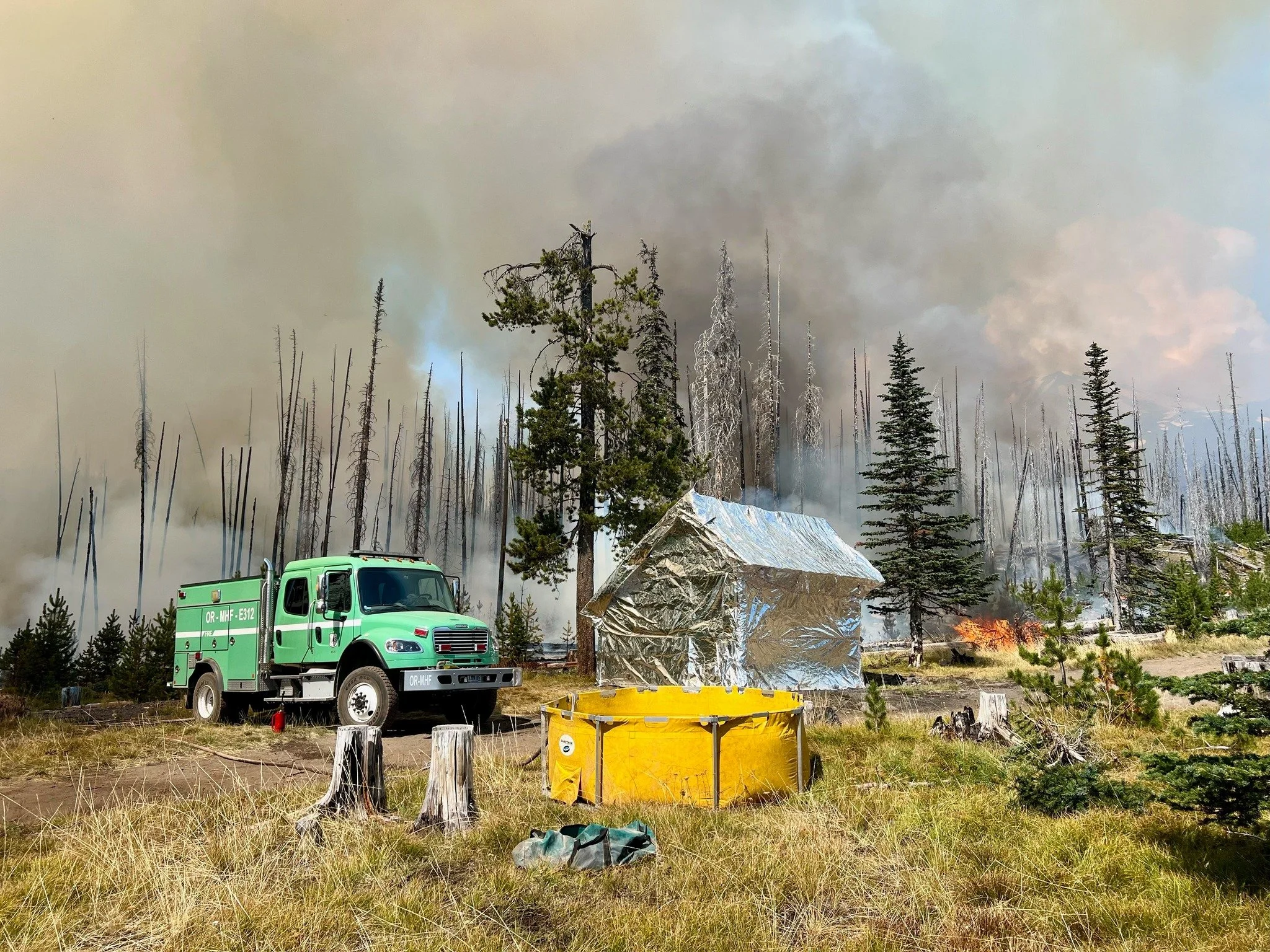 High temps, low humidity set off interior burning within Williams Mine Fire near Trout Lake