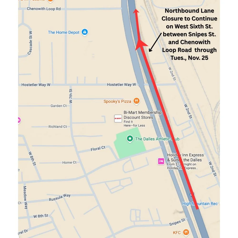 Single Lane to remain closed on West Sixth through Nov. 25 for striping
