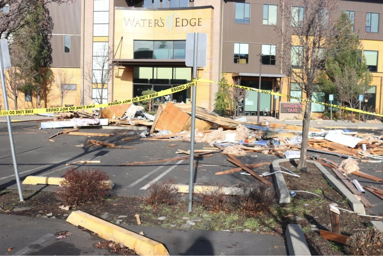 Water’s Edge blasted by ‘freak’ windstorm in The Dalles, sustains major damage; hospital flexing to find room for displaced services