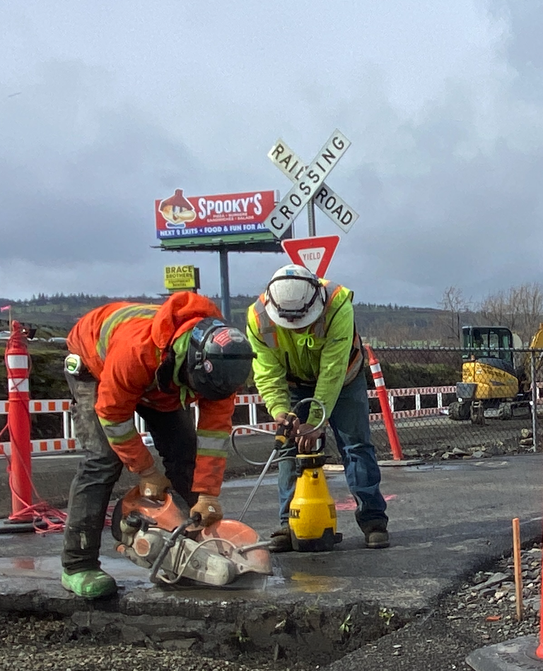 Cutting Crew: Work continues on northwest First Street