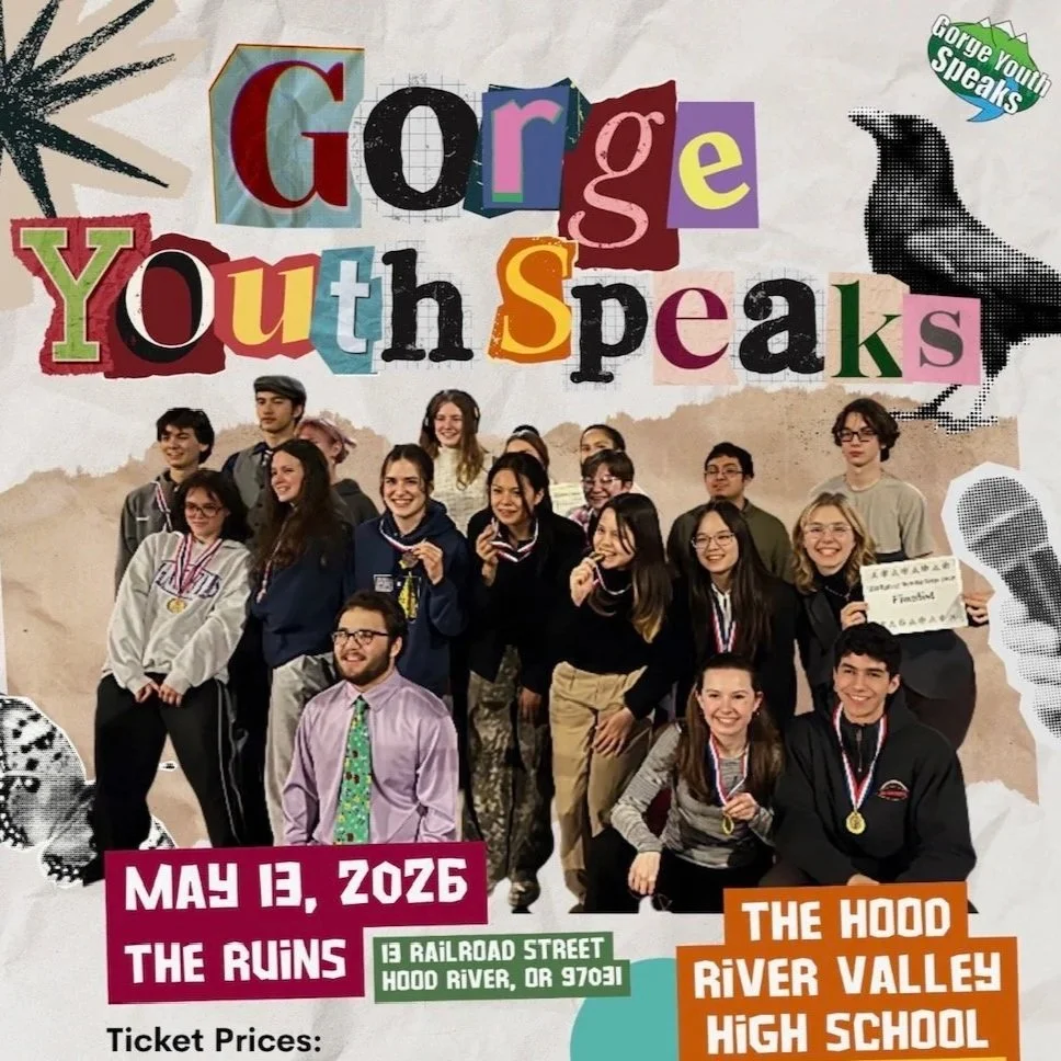 The History Museum presents Gorge Youth Speaks on May 13 at The Ruins