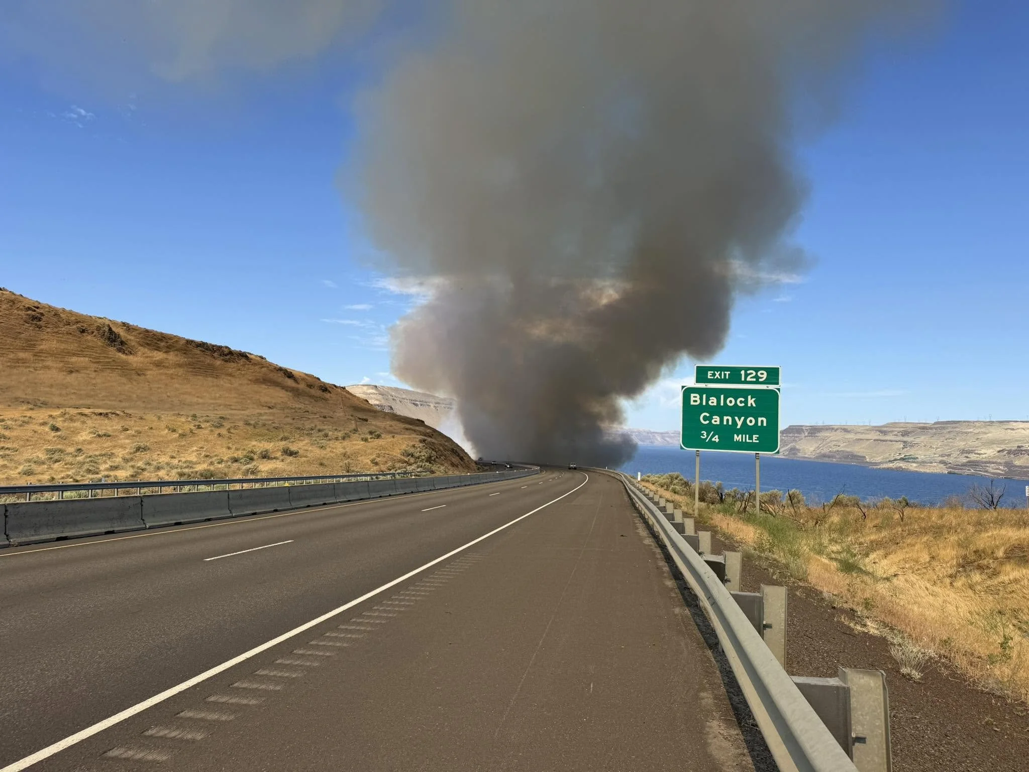 Brush Fire Near Arlington Narrows I-84 Westbound Traffic