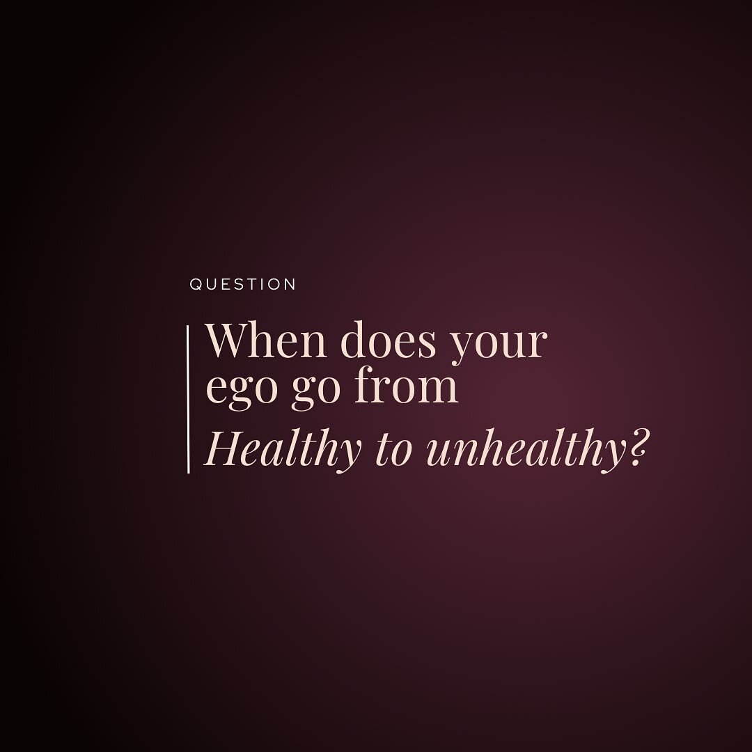 Our egos have been something that have both helped and hurt us throughout our lives&hellip; But we want to know when does your ego go from being healthy and healthy? We gave our answer on today&rsquo;s podcast, but would love to know what you think! 