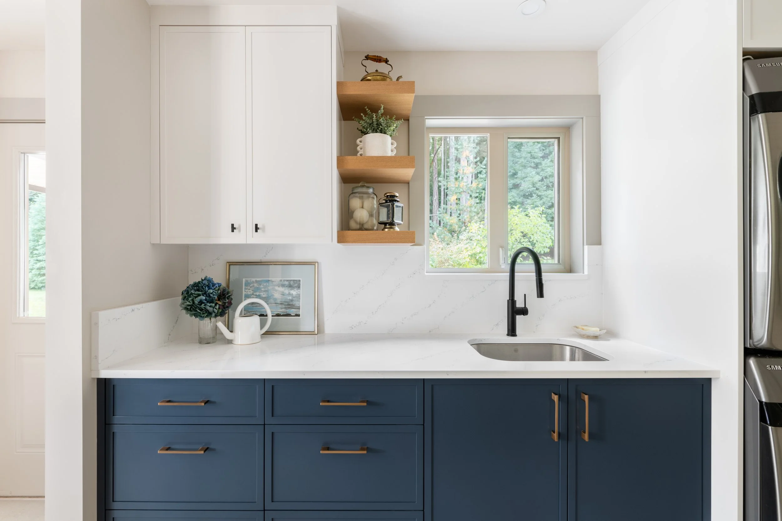 blue laundry room