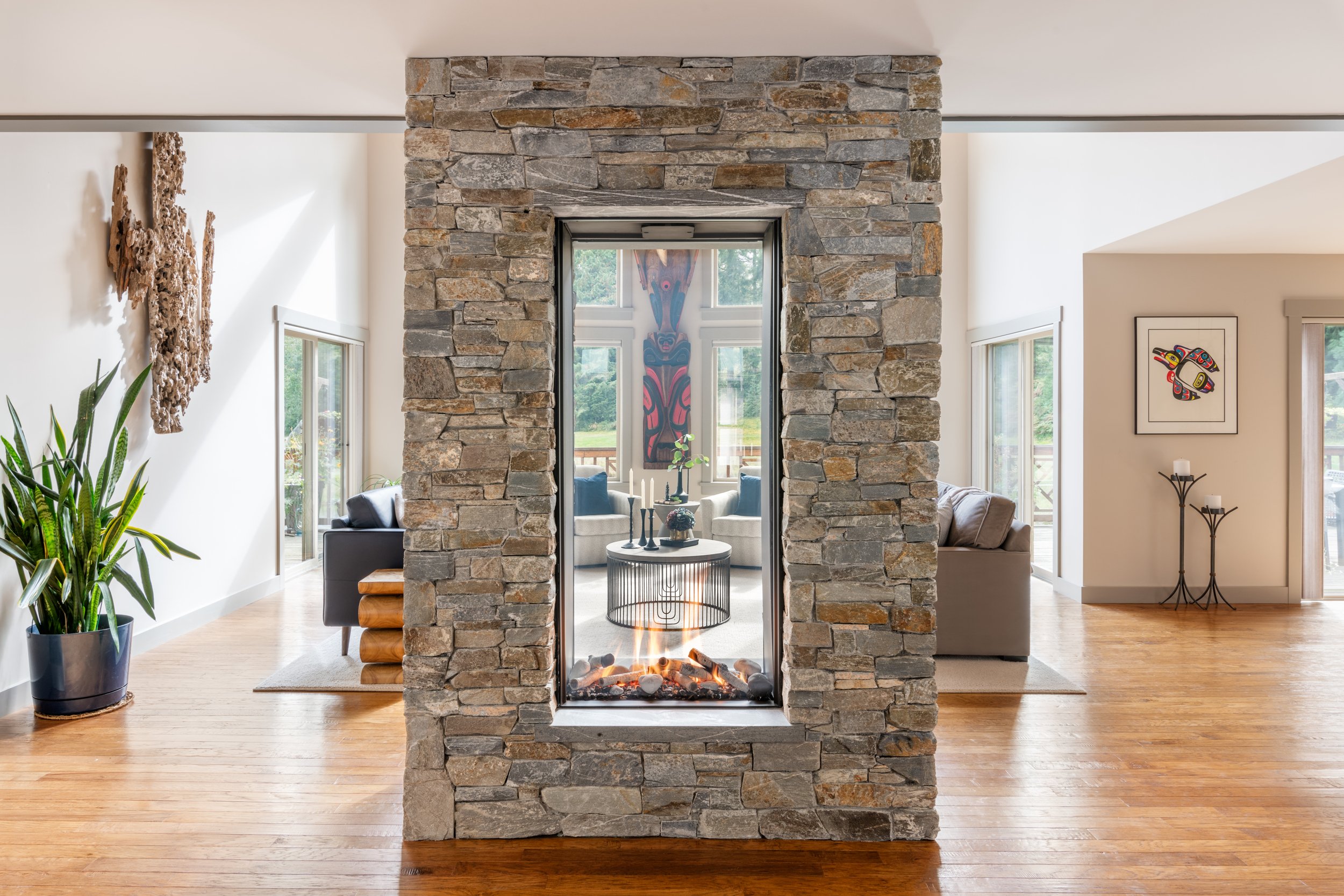 SKY LT fireplace double sided fireplace 
