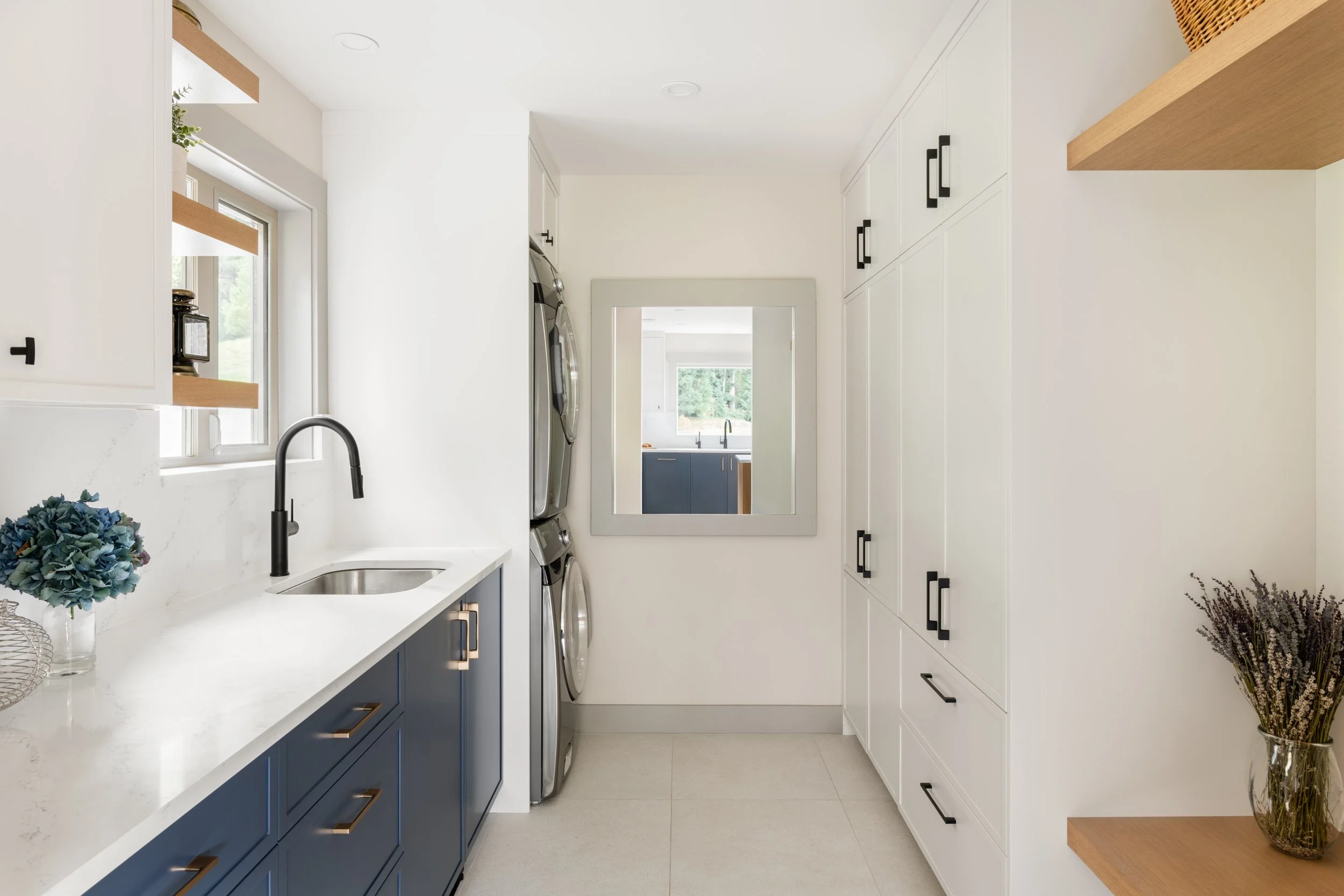 blue laundry room