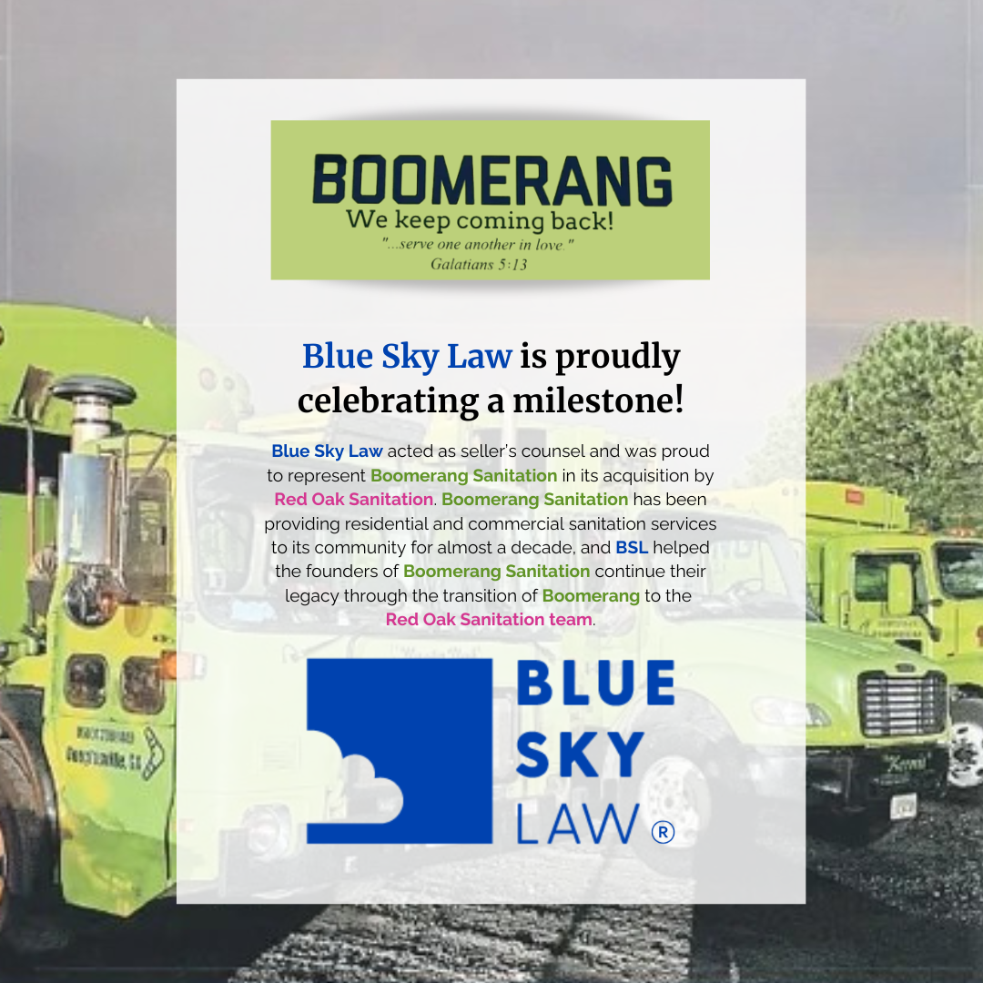 Milestone Moment: Boomerang Sanitation Partners with Red Oak Sanitation