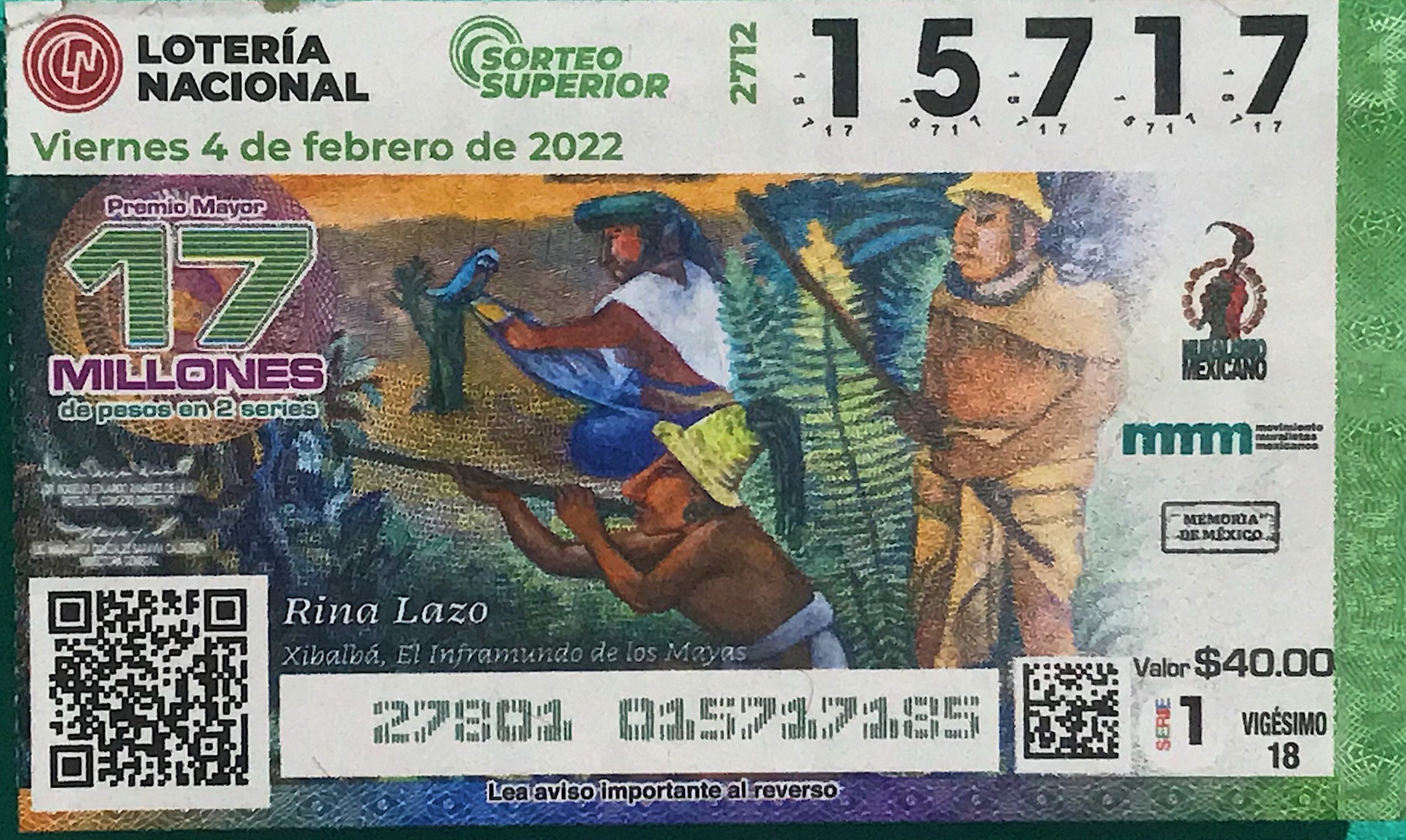 2022 Lotería Nacional México 