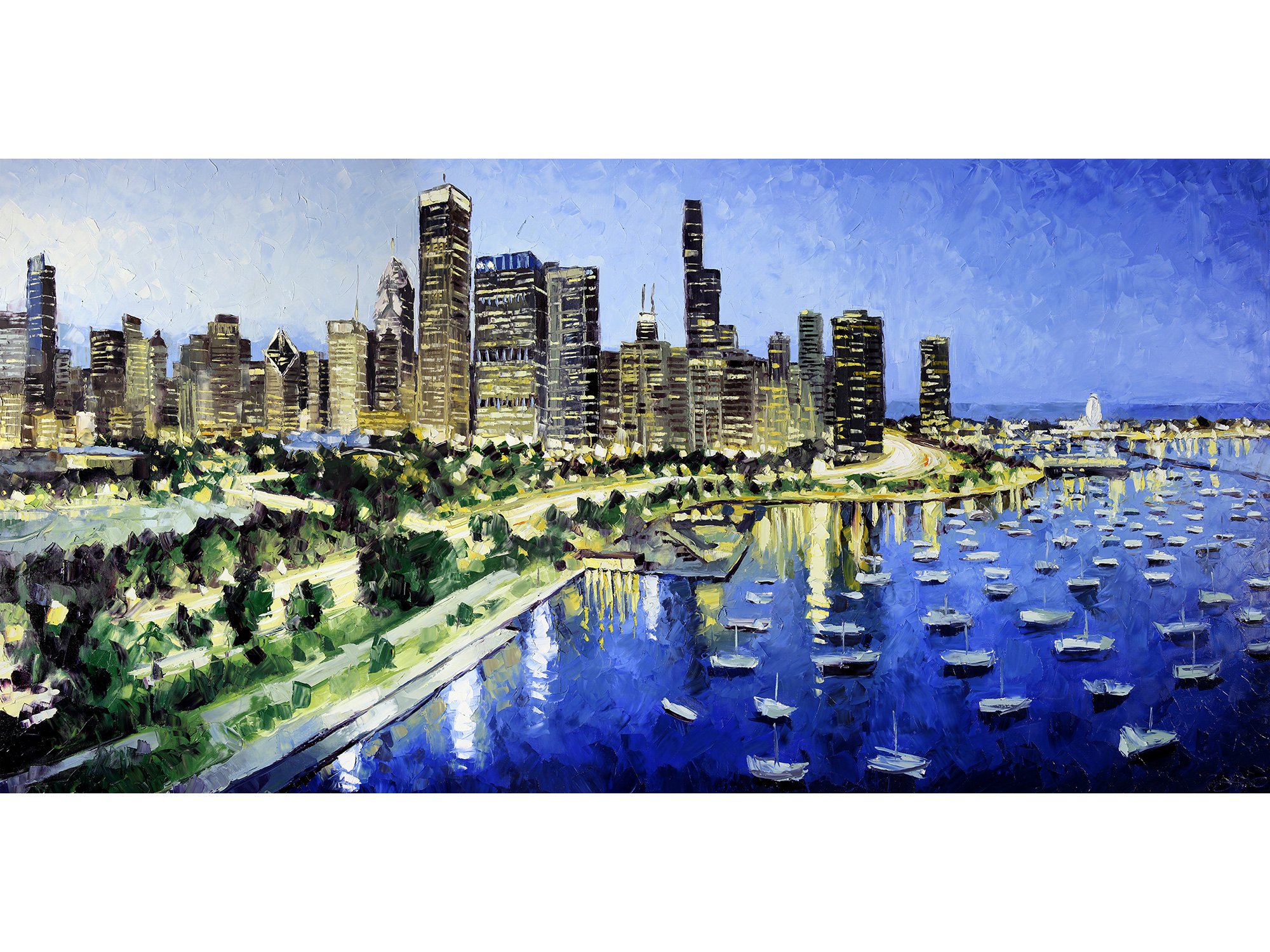 Lake Shore Over Monroe Harbor, Chicago