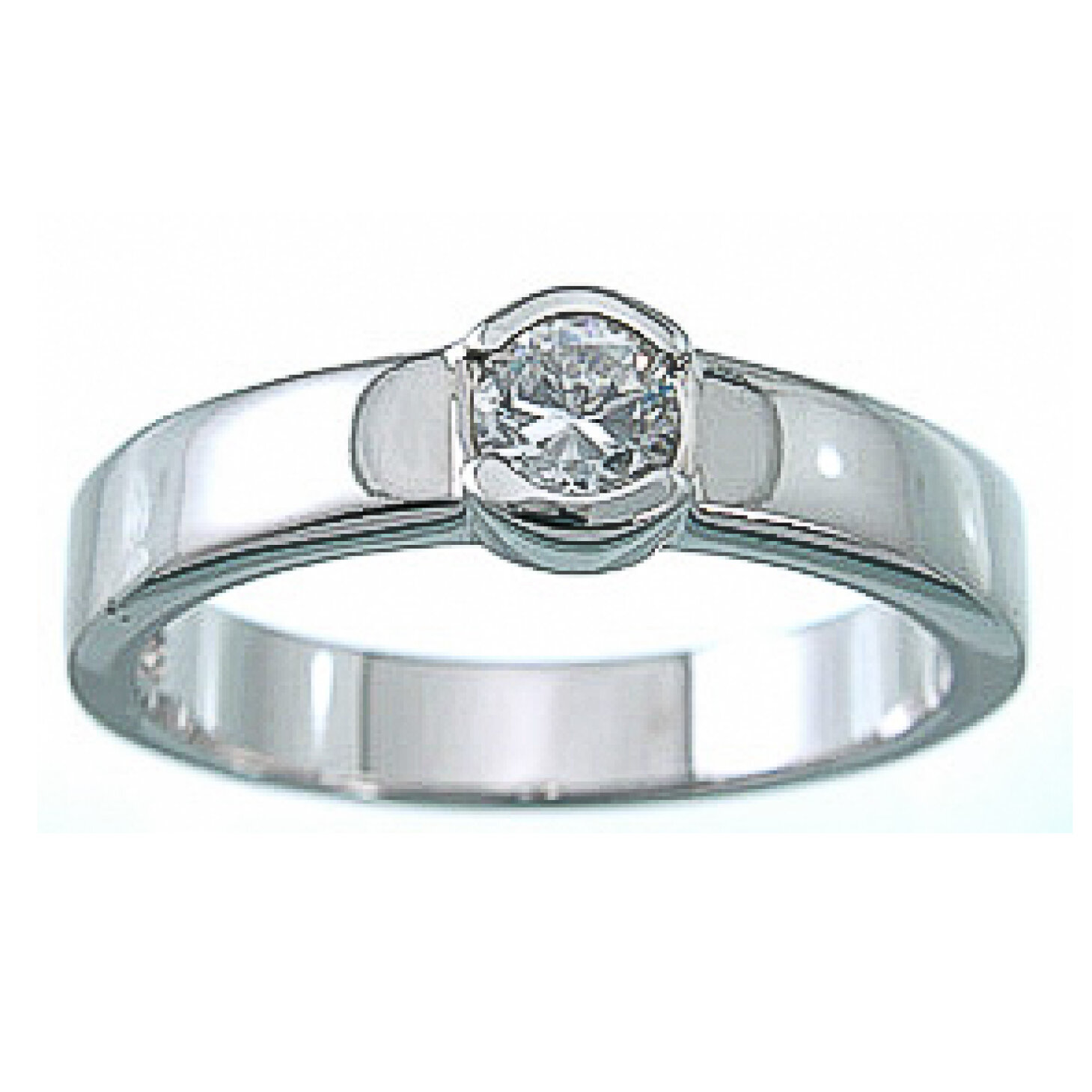 925 Sterling Silver CZ Brilliant Fashion Ring