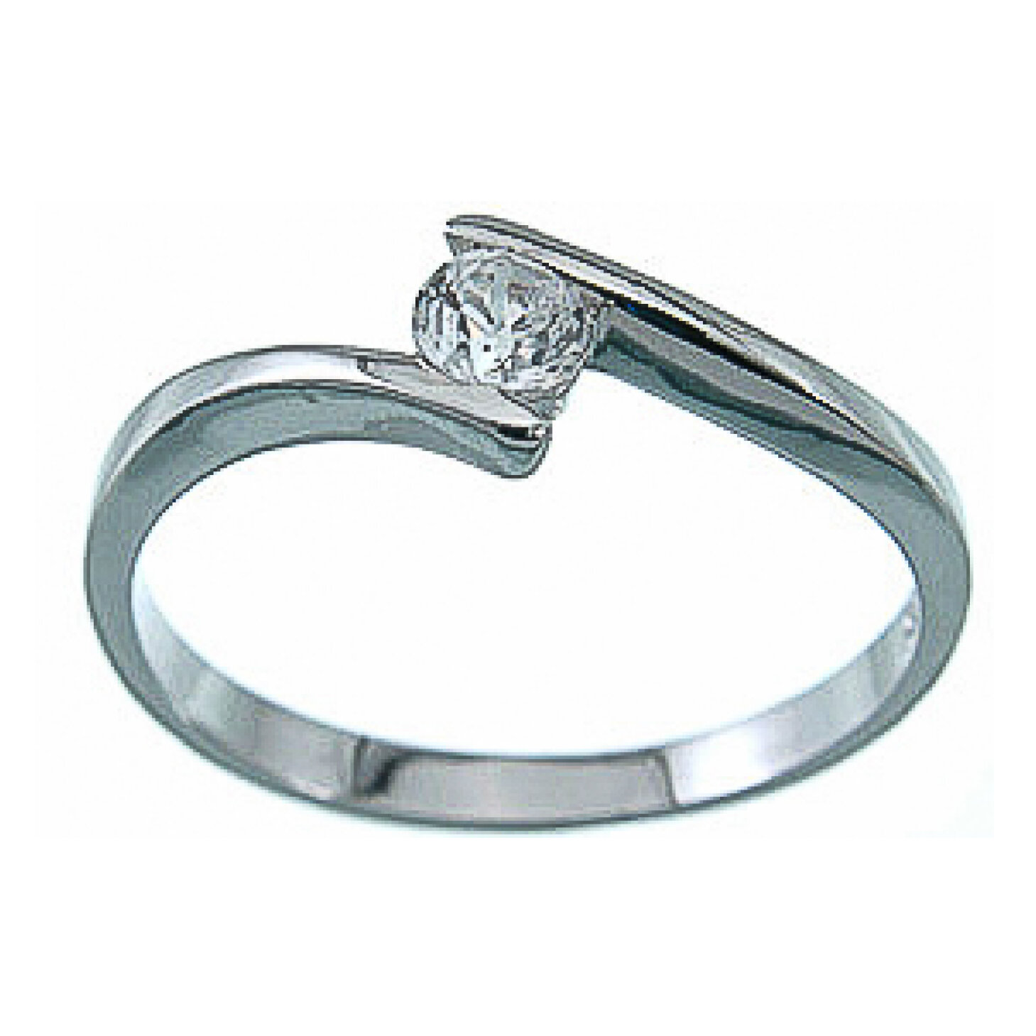925 Sterling Silver CZ Brilliant Fashion Ring