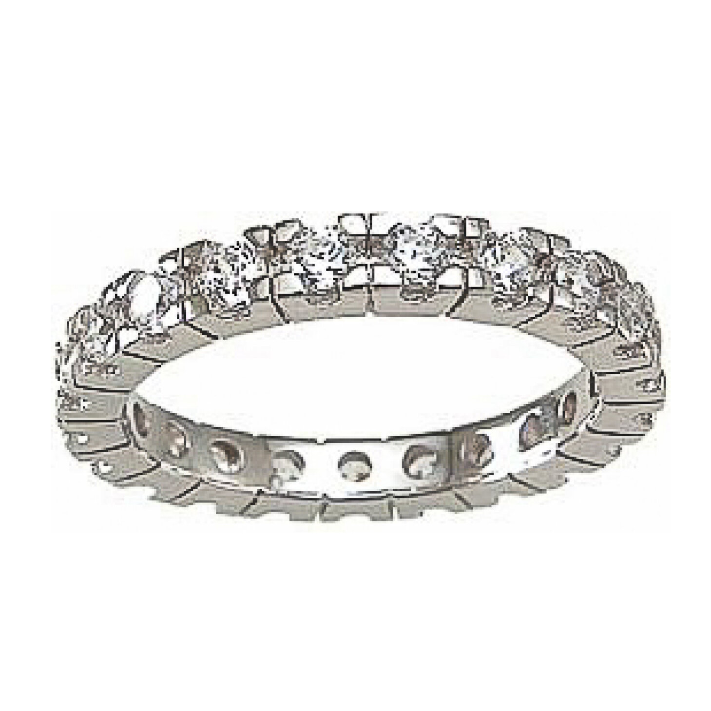 925 Sterling Silver CZ Eternity Band