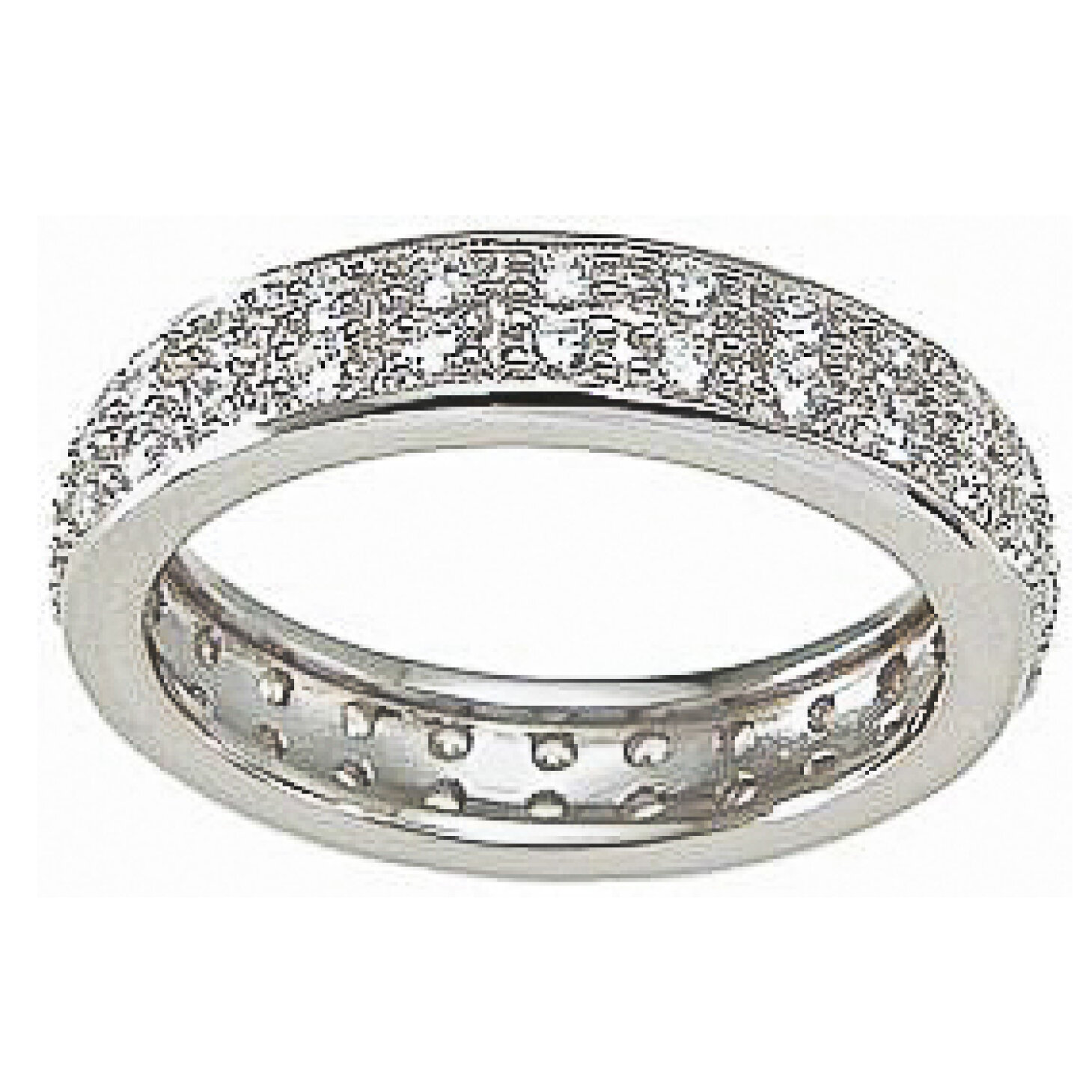 925 Sterling Silver CZ Eternity Ring