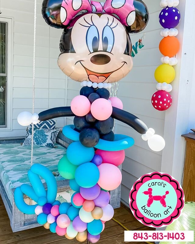 Did you know #minniemouse was a #mermaid ? I didn&rsquo;t either! I got a request for a Minnie Mermaid and looked high and low and couldn&rsquo;t find any balloon version, so here I present to you - my balloon Minnie! #balloonanimal #charlestonsc #bi