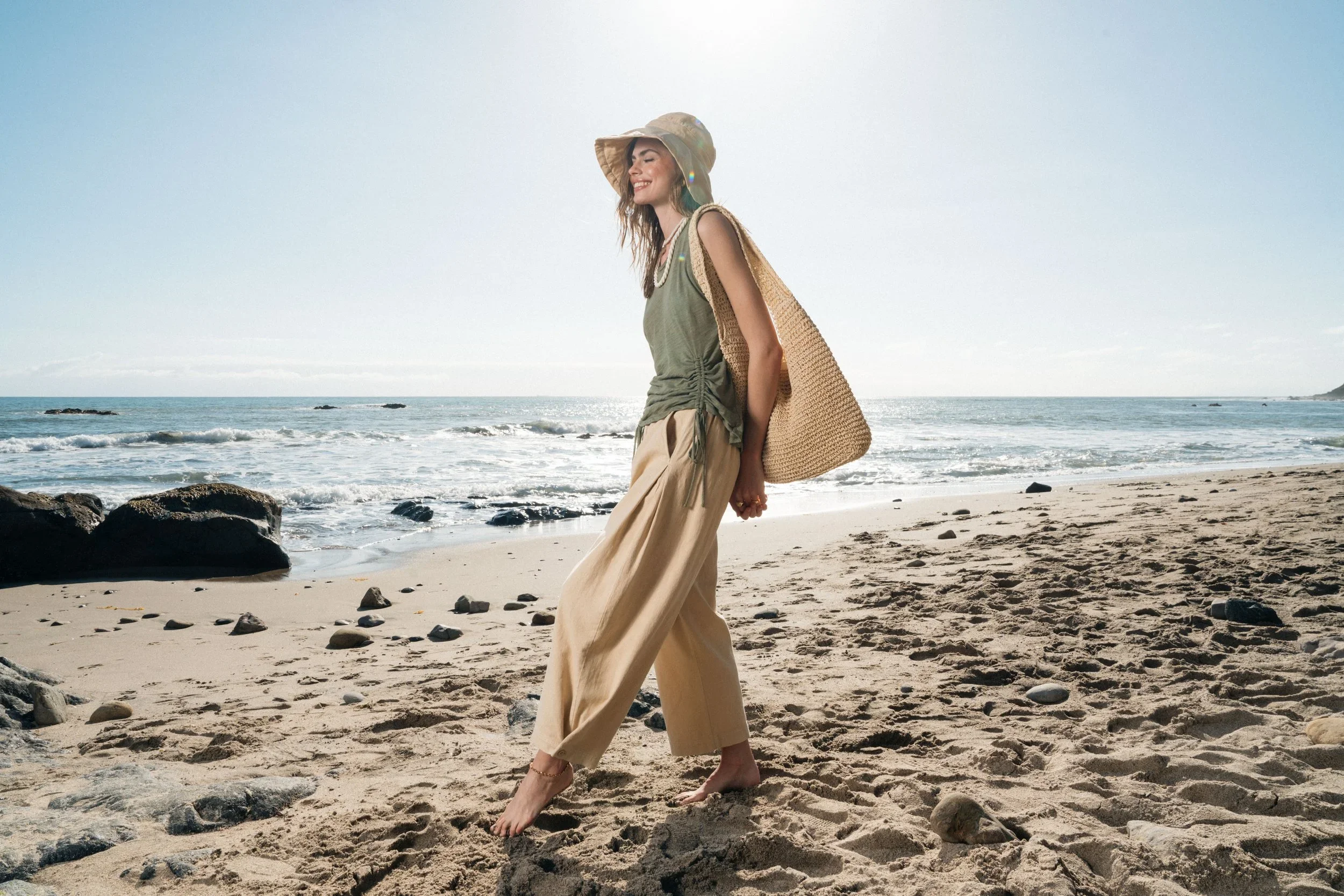 project-social-t-crush-ruched-front-slub-tank-sea-kelp-0525.webp