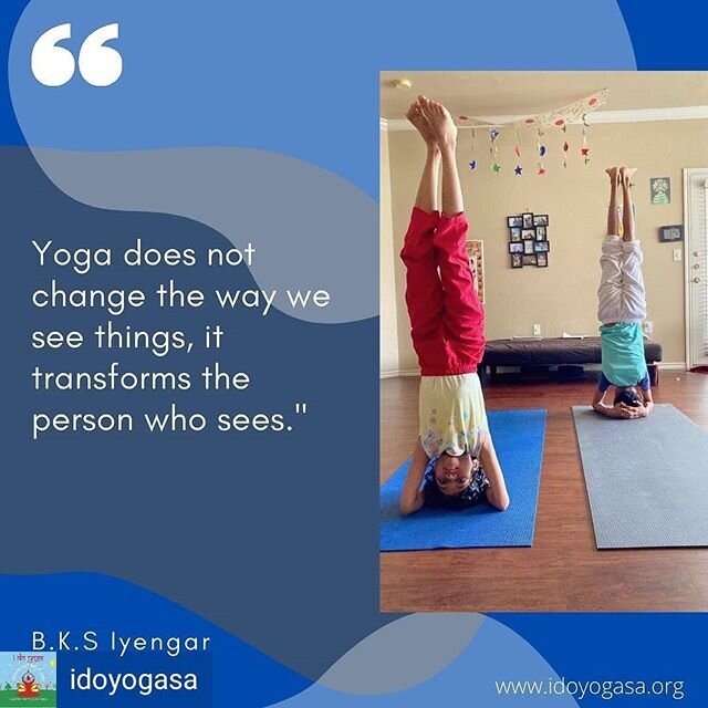 Reposted from @idoyogasa &ldquo;Yoga does not change the way we see things, it transforms the person who sees.&rdquo; - B.KS. Iyengar 🧘🏻&zwj;♀️ Where do you do Yoga? These kids are in San Antonio and participate in virtual yoga classes each week wi