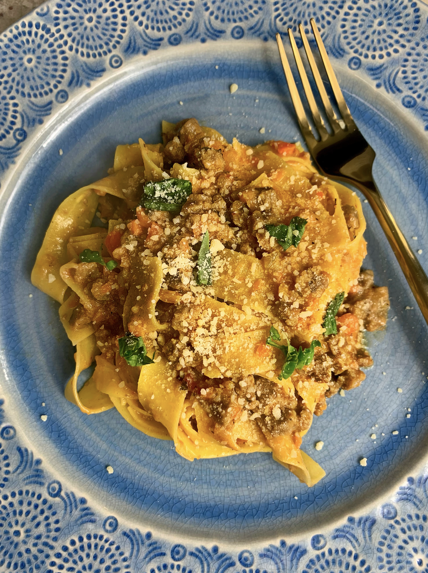Pappardelle bolognese (vegetarian)