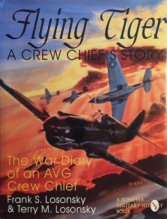  A definite recommended read!! This superb publication “FLYING TIGER- A Crew Chief’s Story” was compiled by Frank and his son Terry. It is filled with his combat diary entries from his AVG days, and features a ton of wonderful photos and memories, ju