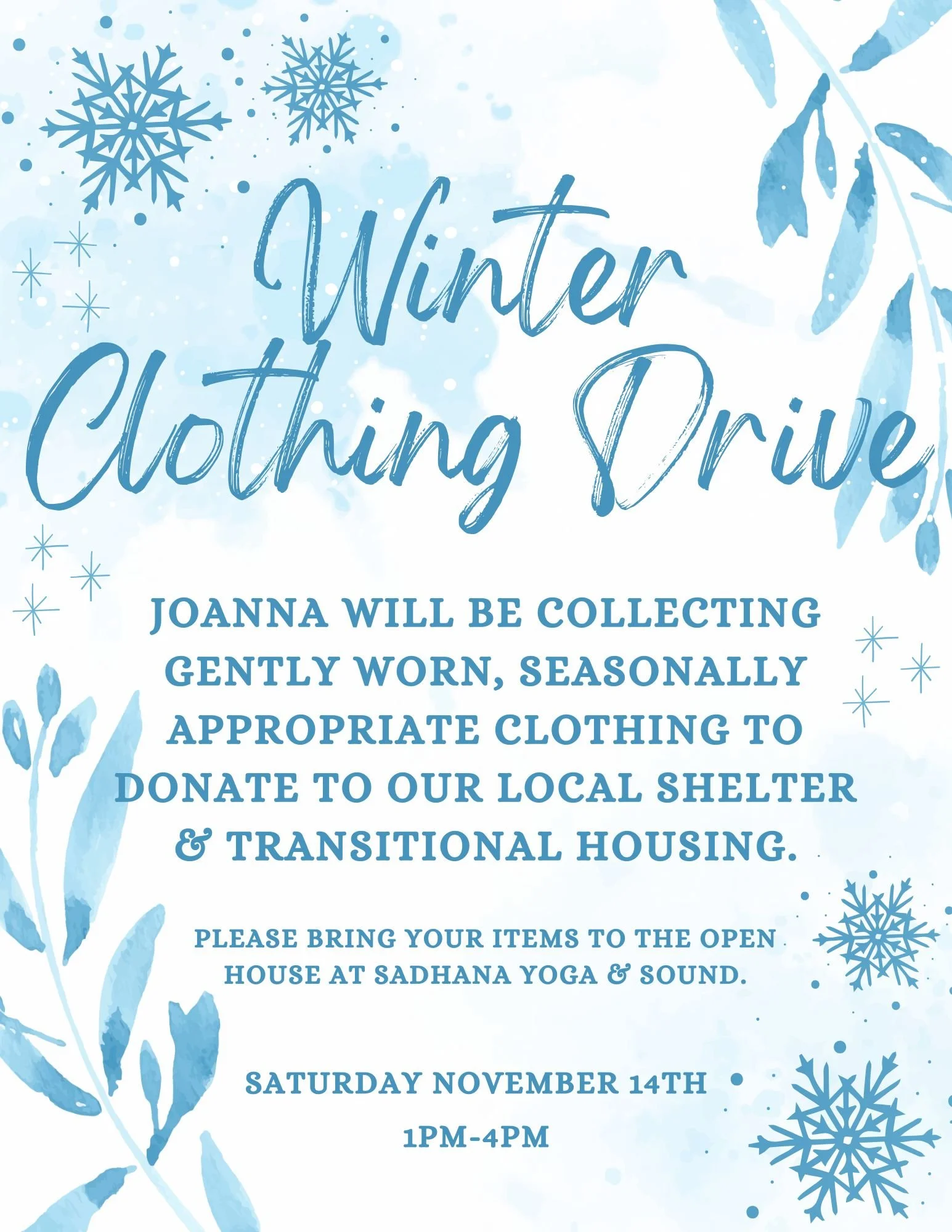 Winter Clothing Drive