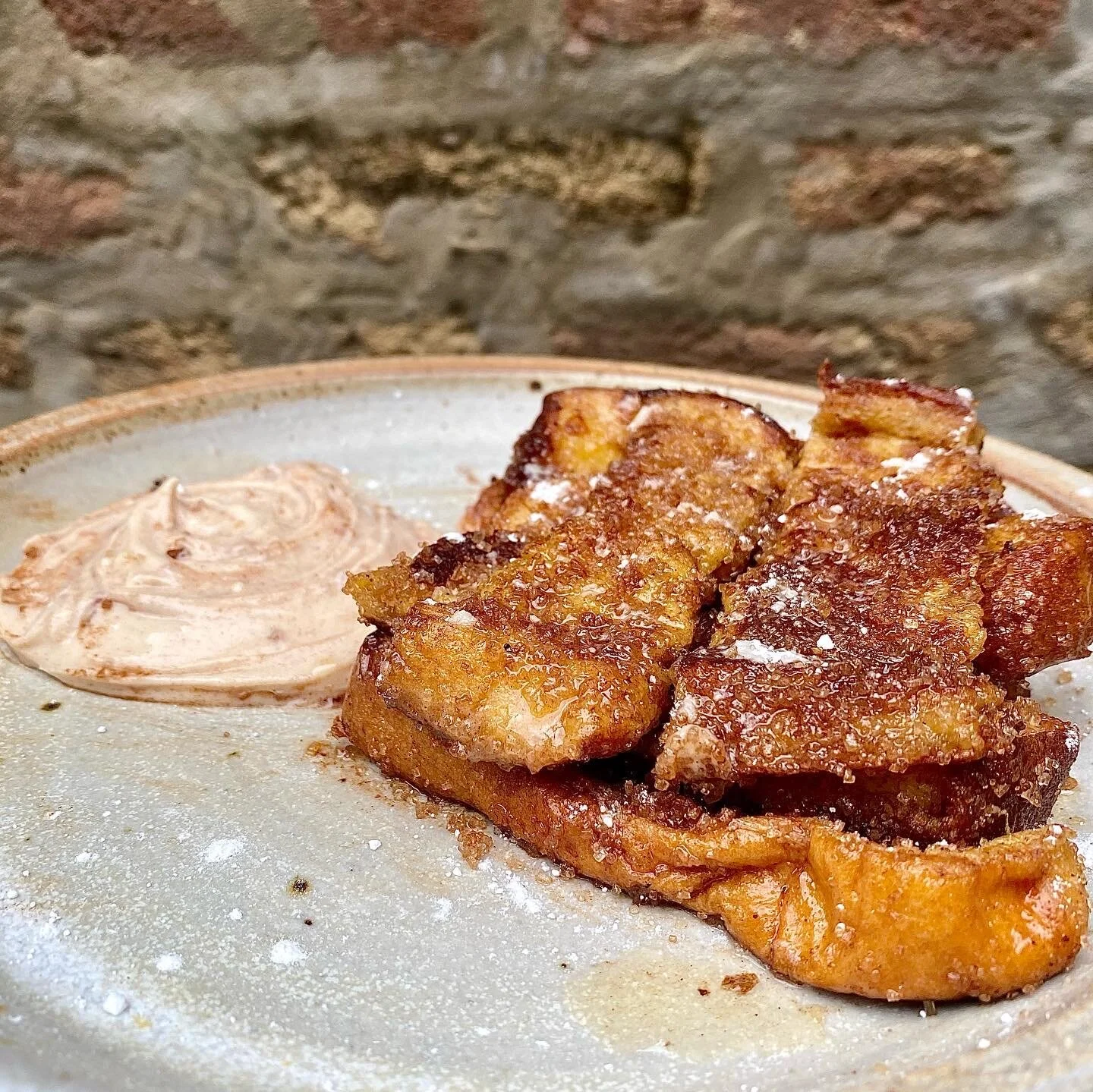 Churro French Toast with Cinnamon Cream Cheese Dip